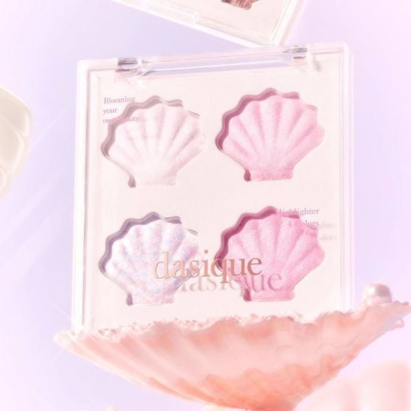 Phấn Bắt Sáng Dasique Shine Glowy Highlighter Palette Twinkle Mermaid Collection