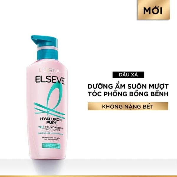 Dầu Xả Dành Cho Da Đầu Dầu L’Oréal Paris Elseve Hyaluron Pure 72H Rehydrating Conditioner