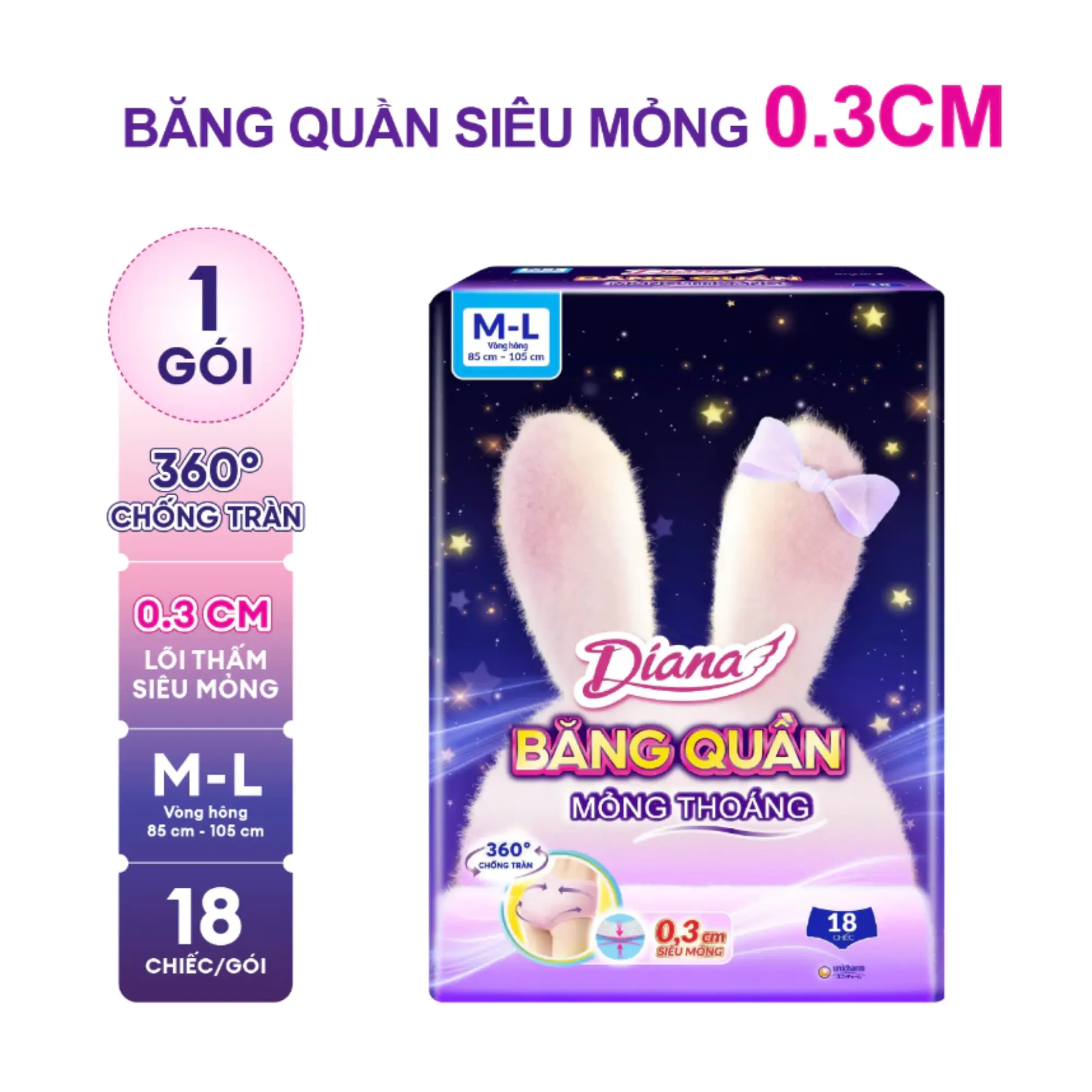 diana băng quần 18m