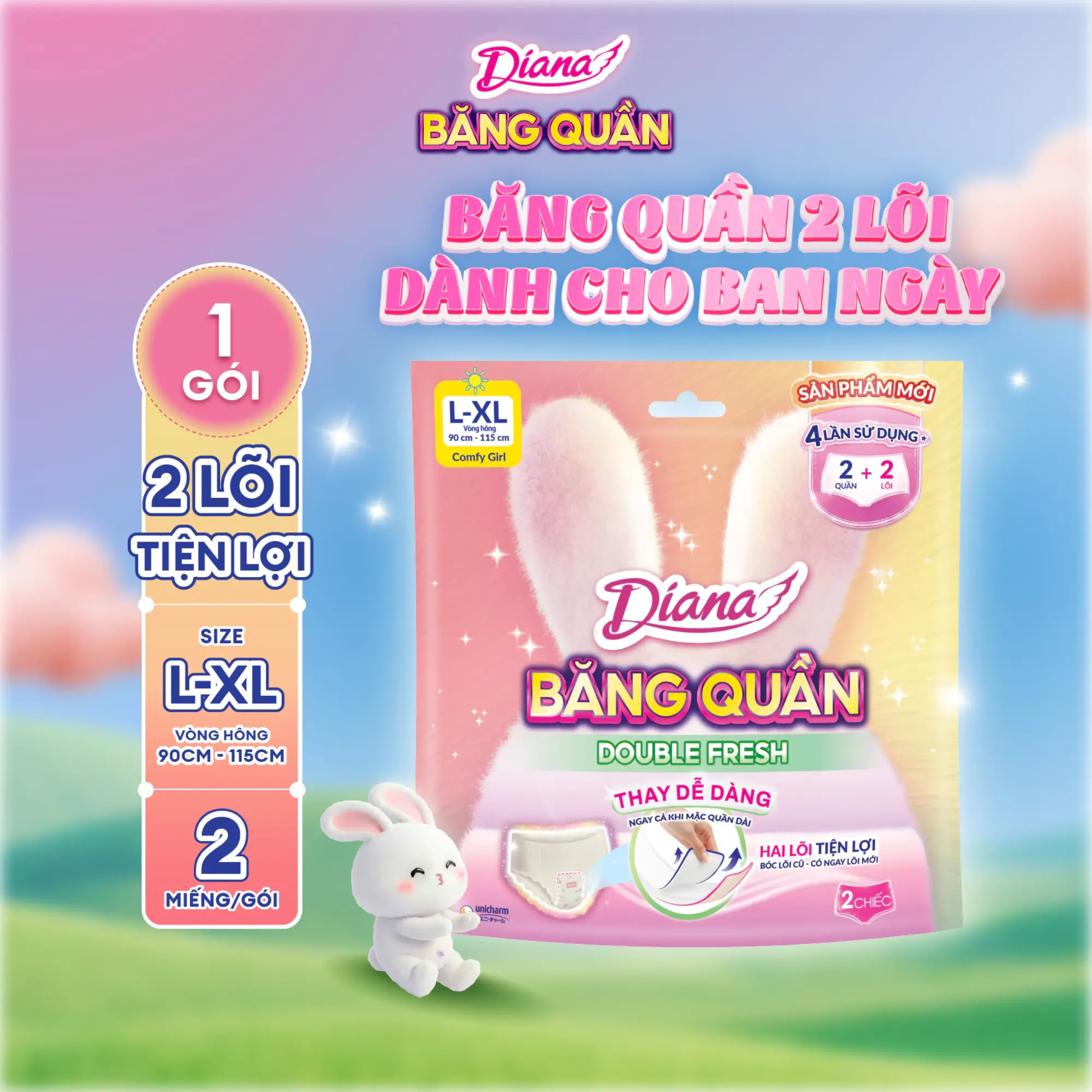 diana băng quần double 2m