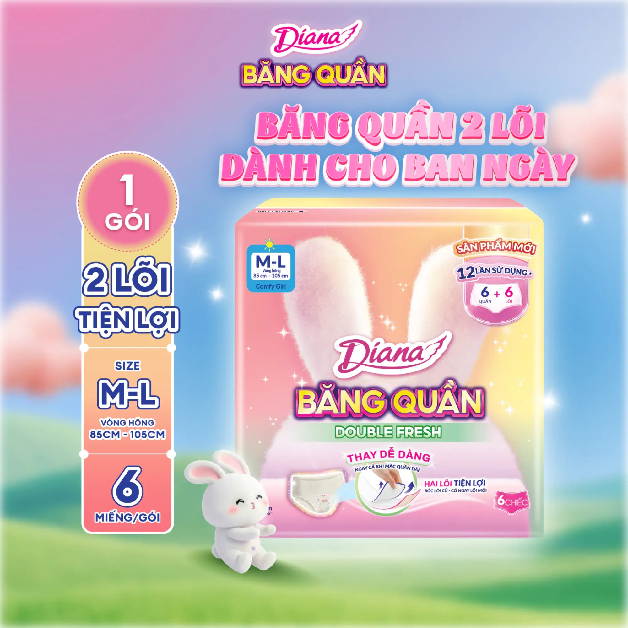 diana băng quần double 6m