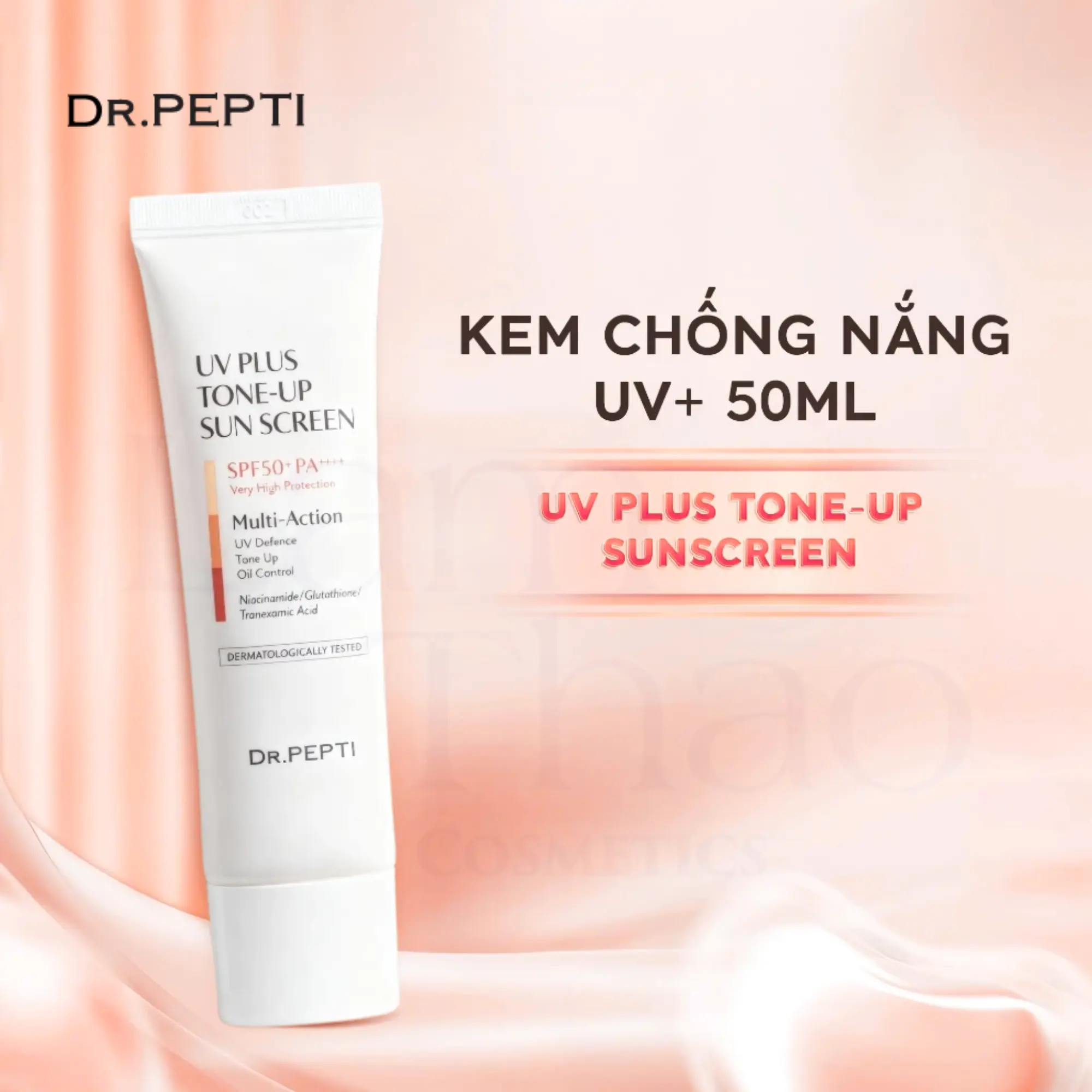 Kem Chống Nắng Nâng Tone Dr.Pepti