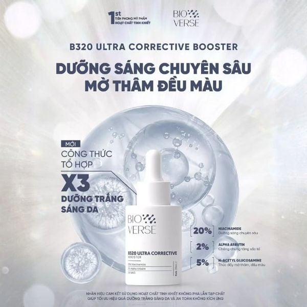Tinh Chất Sáng Da Mờ Thâm Bioverse B320 Ultra Corrective Booster