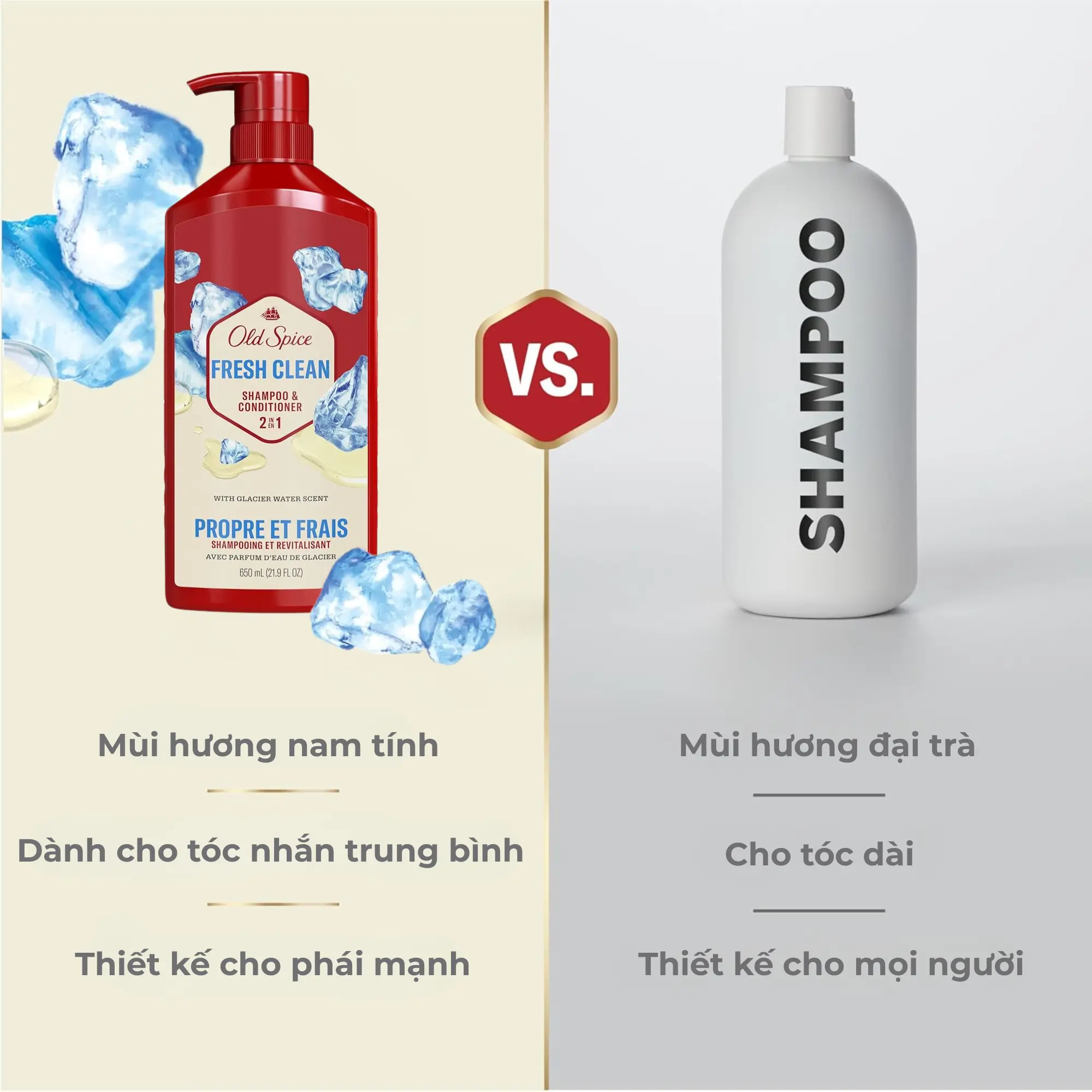 dầu gội xả Old Spice Fresh Clean