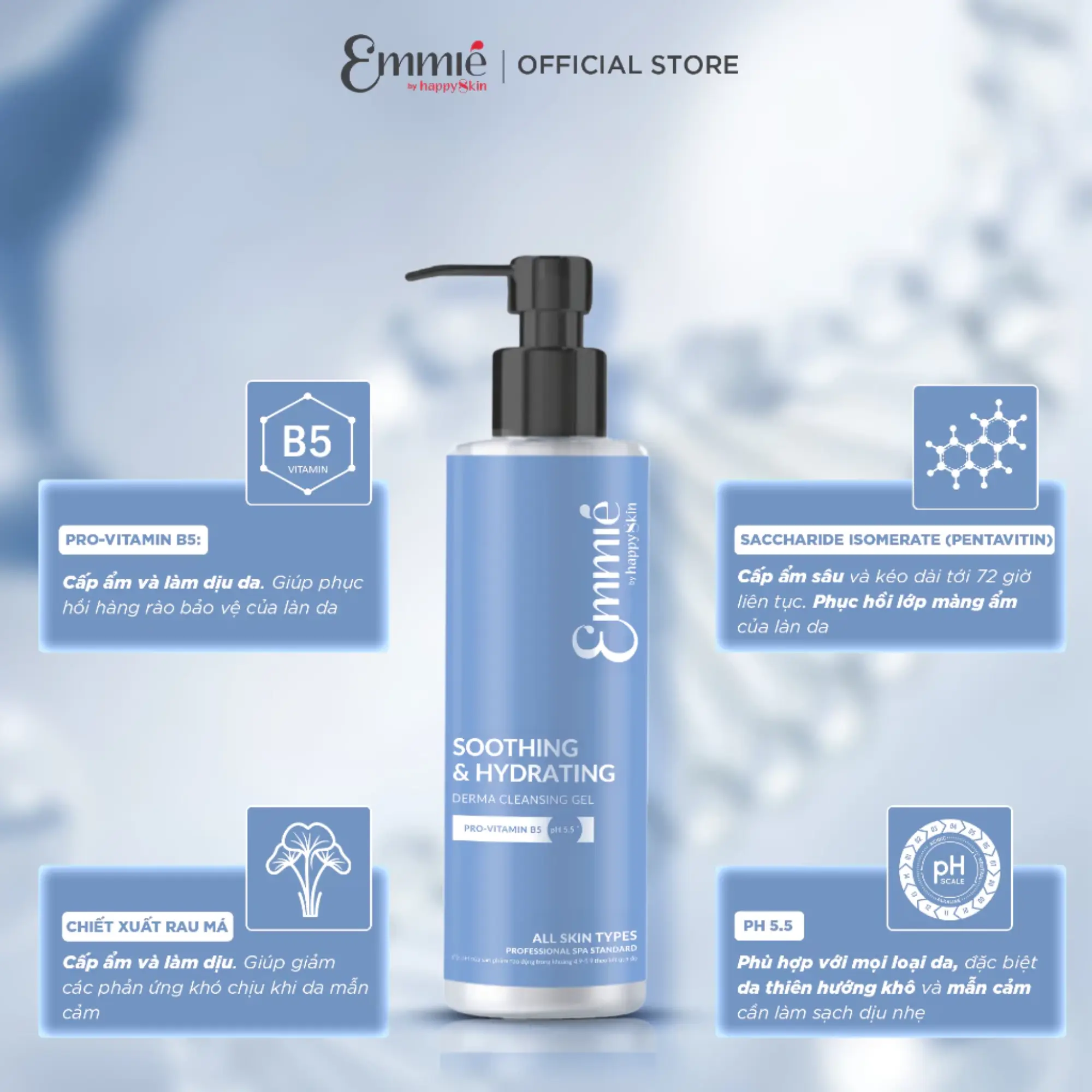 gel rửa mặt ban ngày Emmie