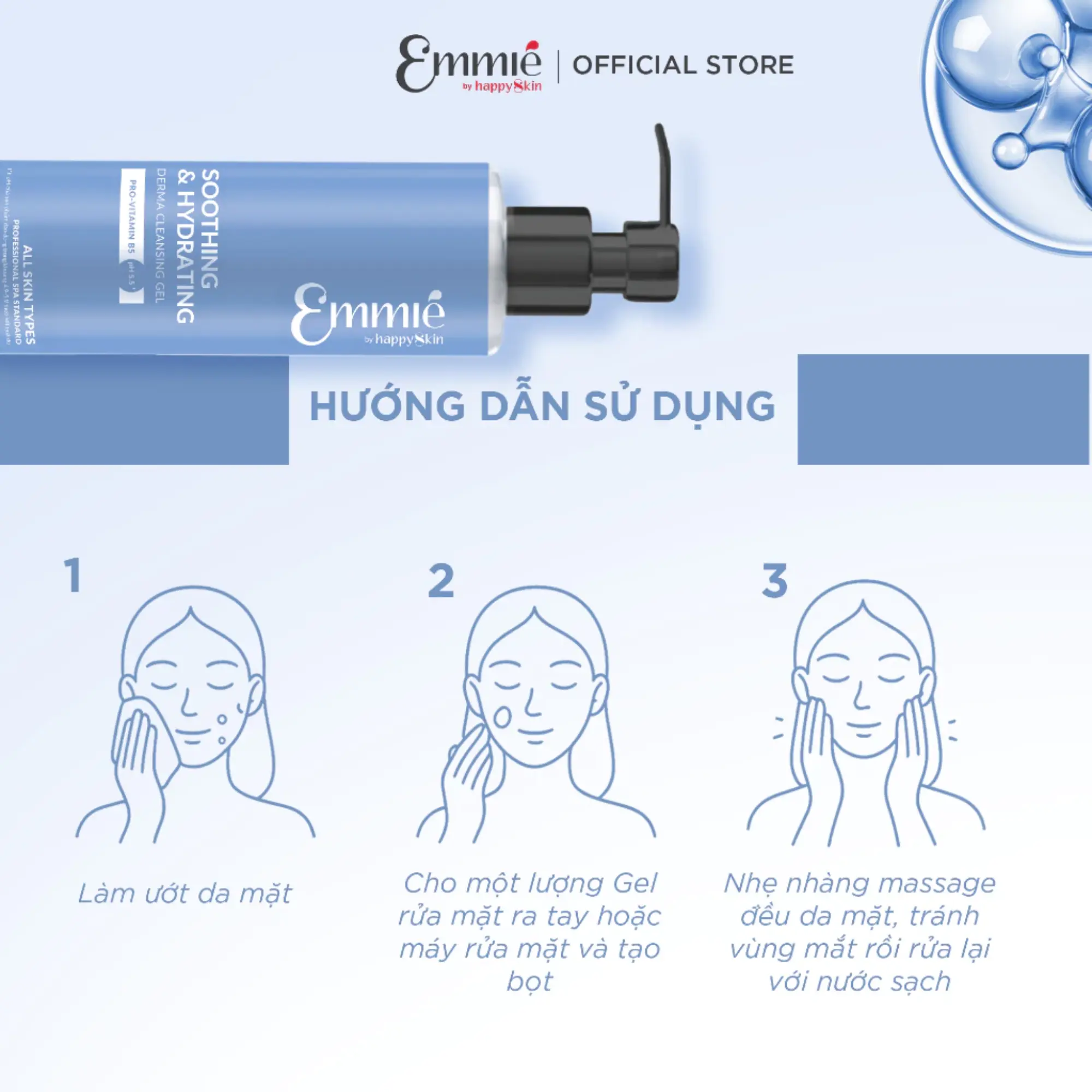 gel rửa mặt ban ngày Emmie