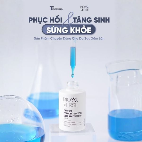 Tinh Chất Tăng Sừng Khỏe Và Phục Hồi Tổn Thương Bioverse GHK-Cu Peptides & Ectoin Deep Recovering Serum