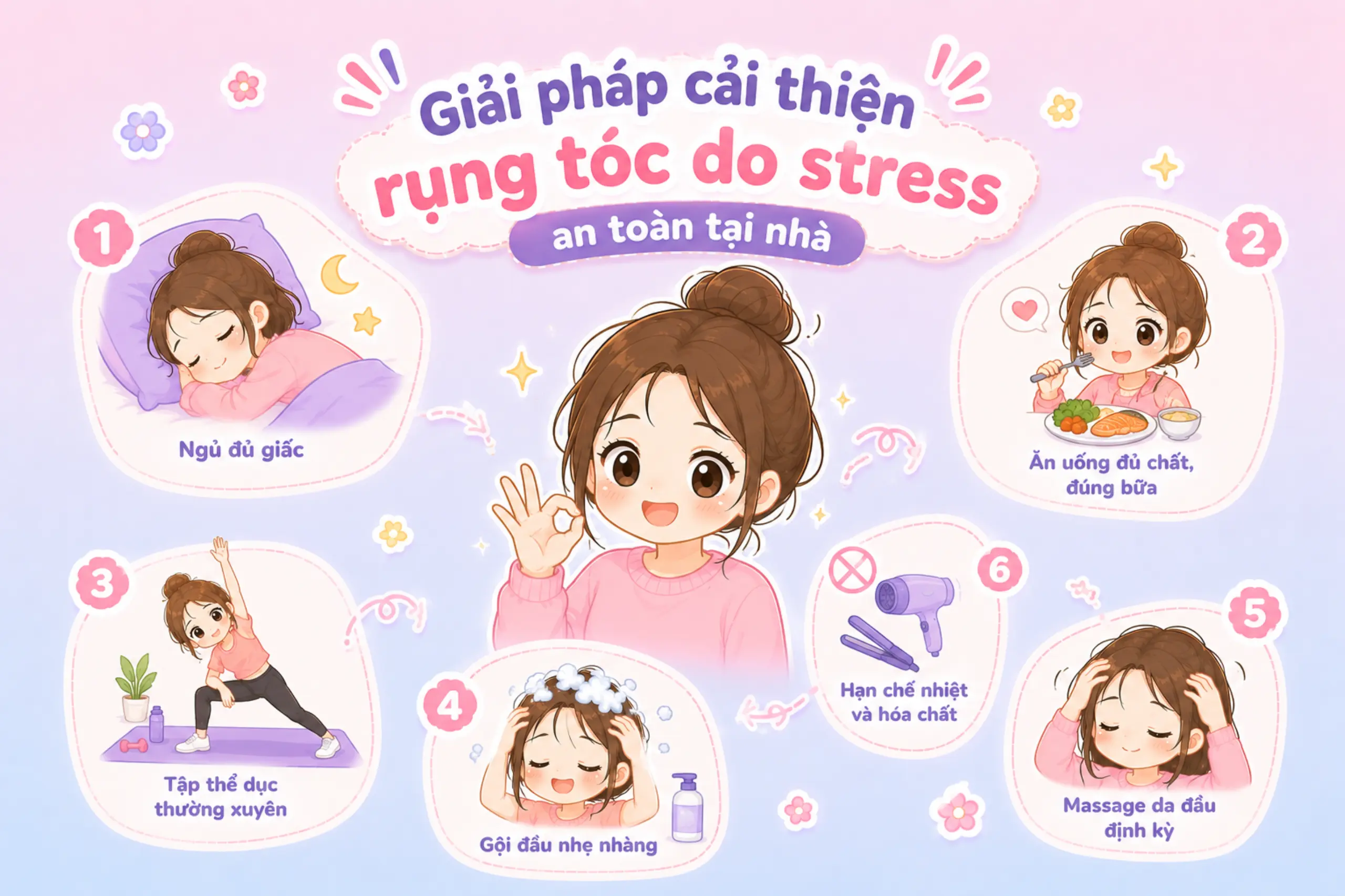 rụng tóc do stress