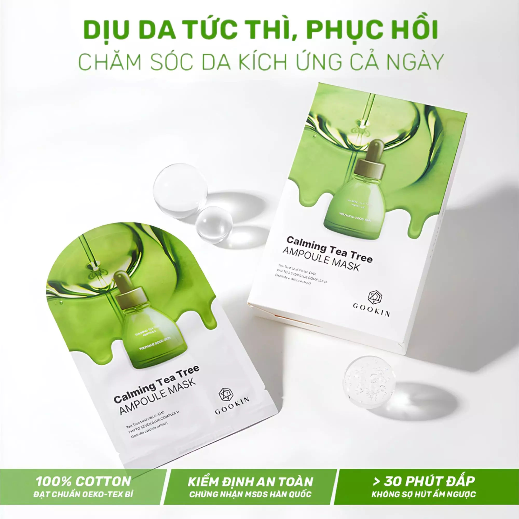 mặt nạ trà xanh gookin