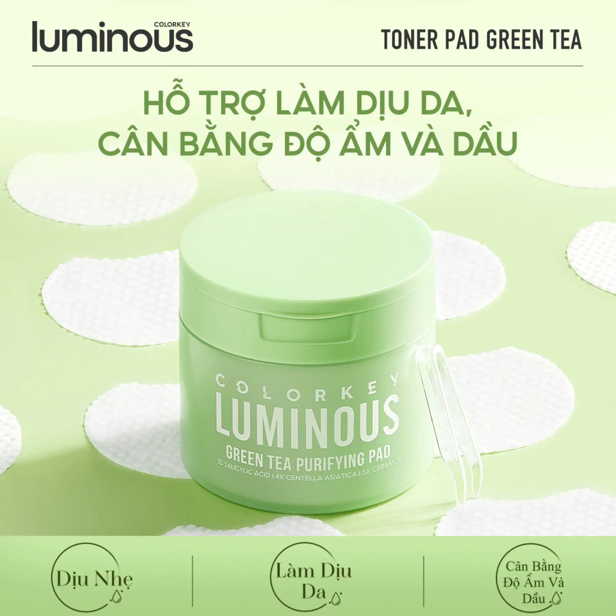 toner pad trà xanh