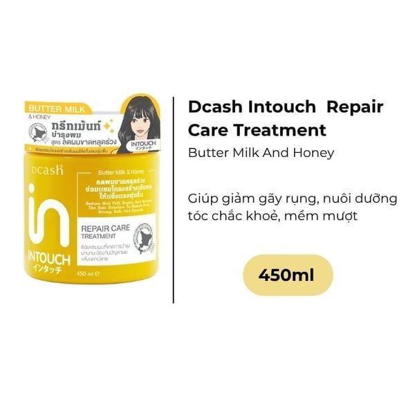 Hấp Dầu Dcash Intouch Butter Milk And Honey Repair Care Treatment