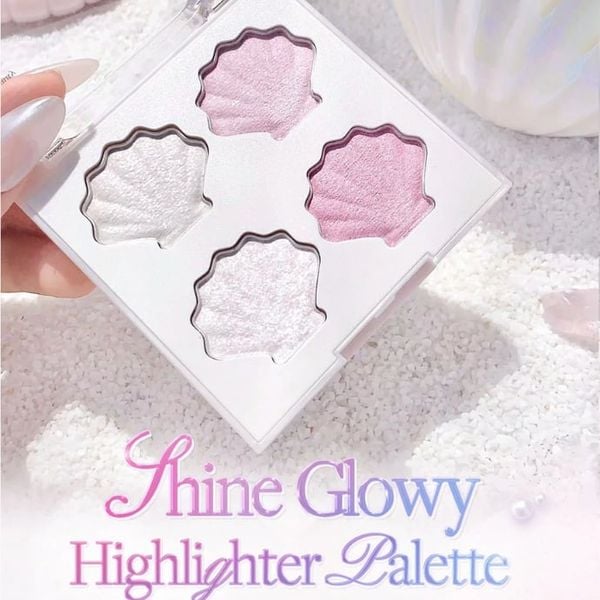 Phấn Bắt Sáng Dasique Shine Glowy Highlighter Palette Twinkle Mermaid Collection