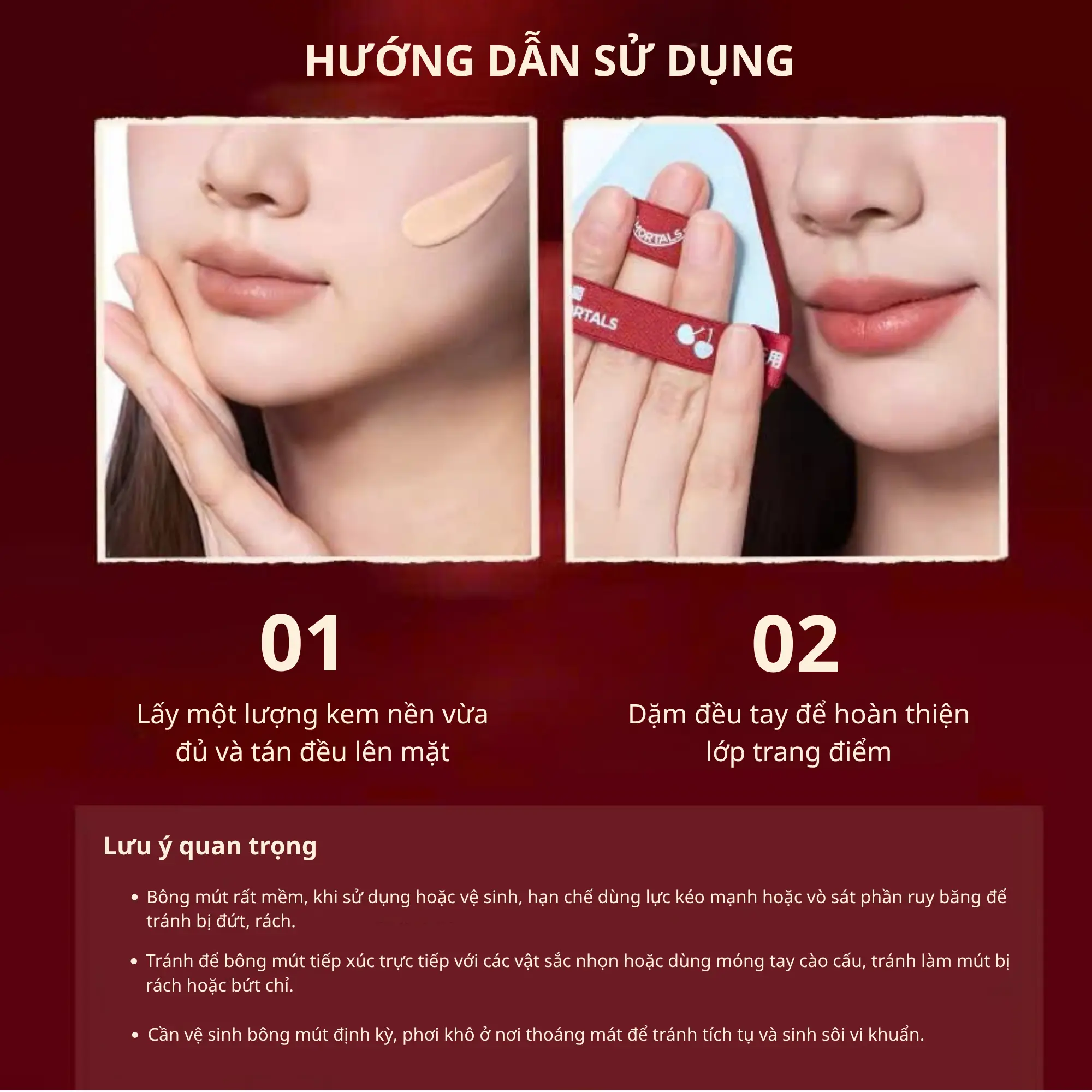 bộ mút nền cherry amortals