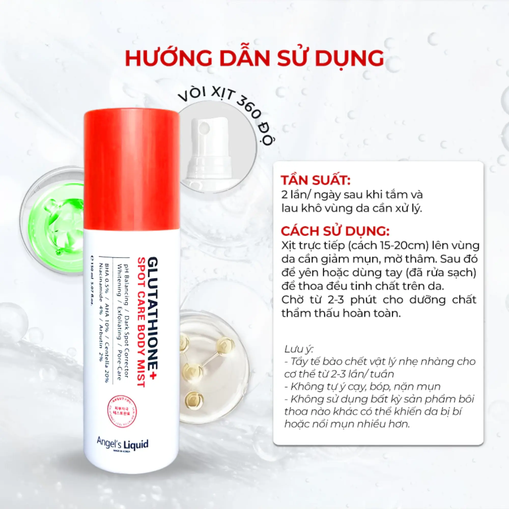 xịt mụn lưng Angel's Liquid