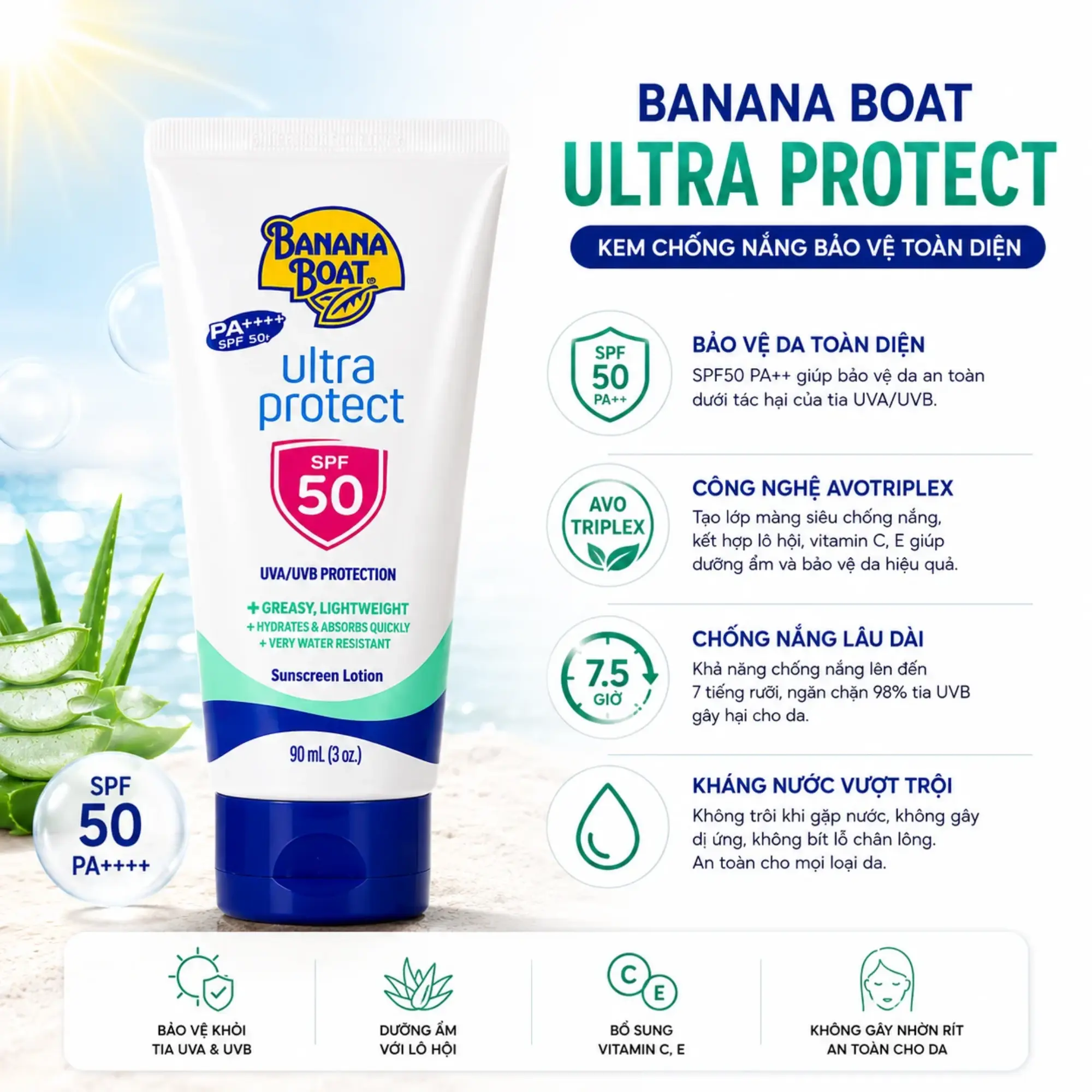 kem chống nắng spf50 ultra protect