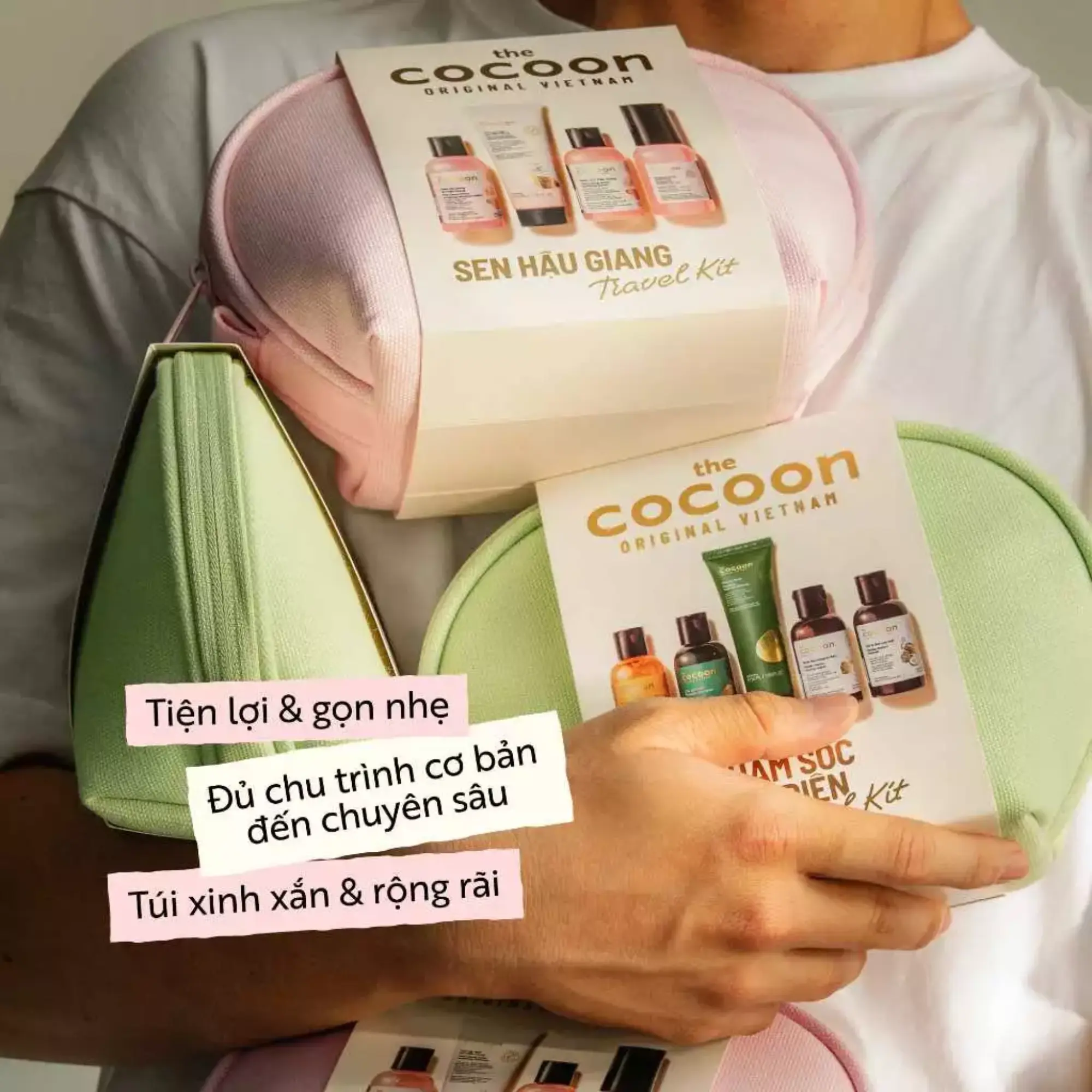 set du lichj cocoon tuis xanh