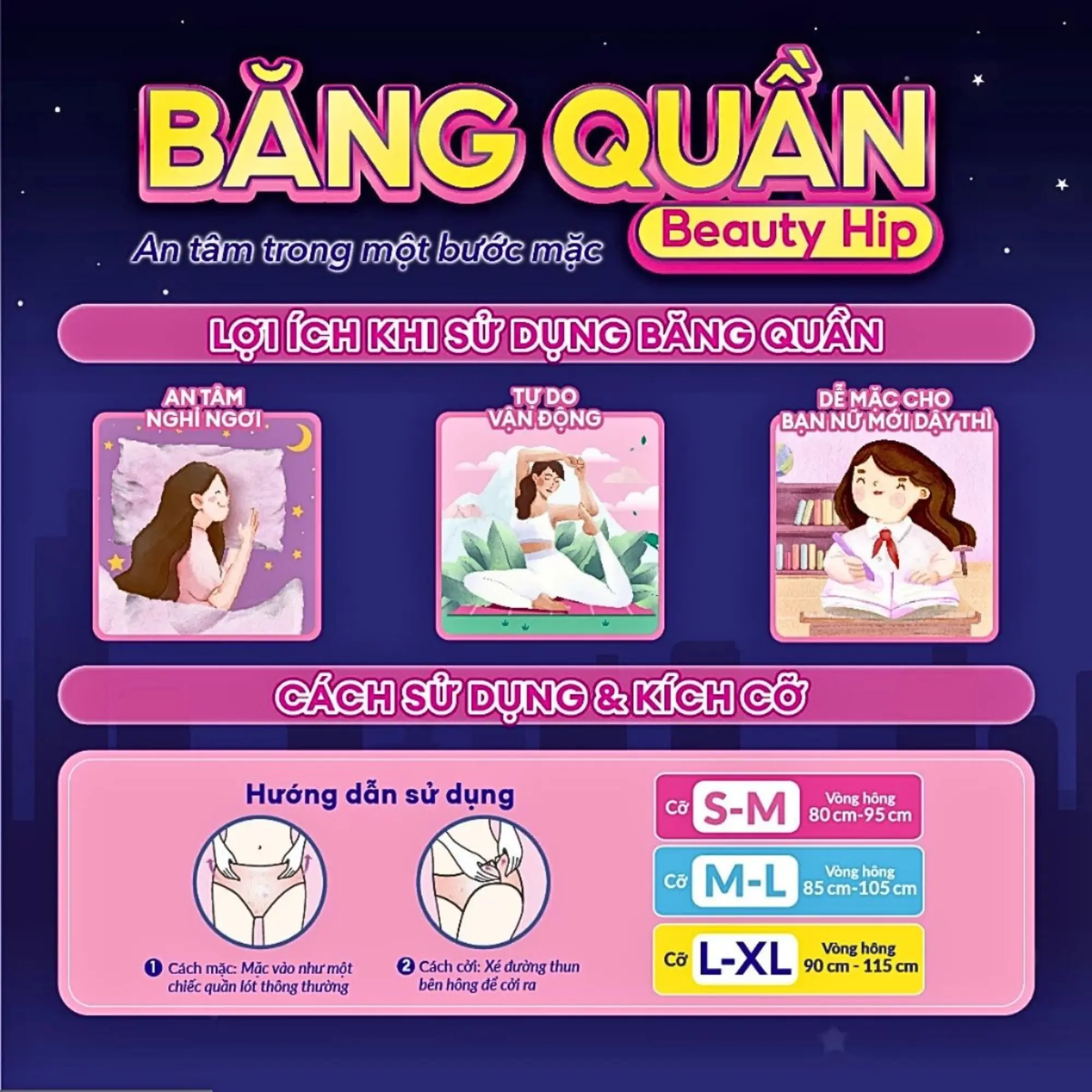 diana băng quần beauty hip 2m
