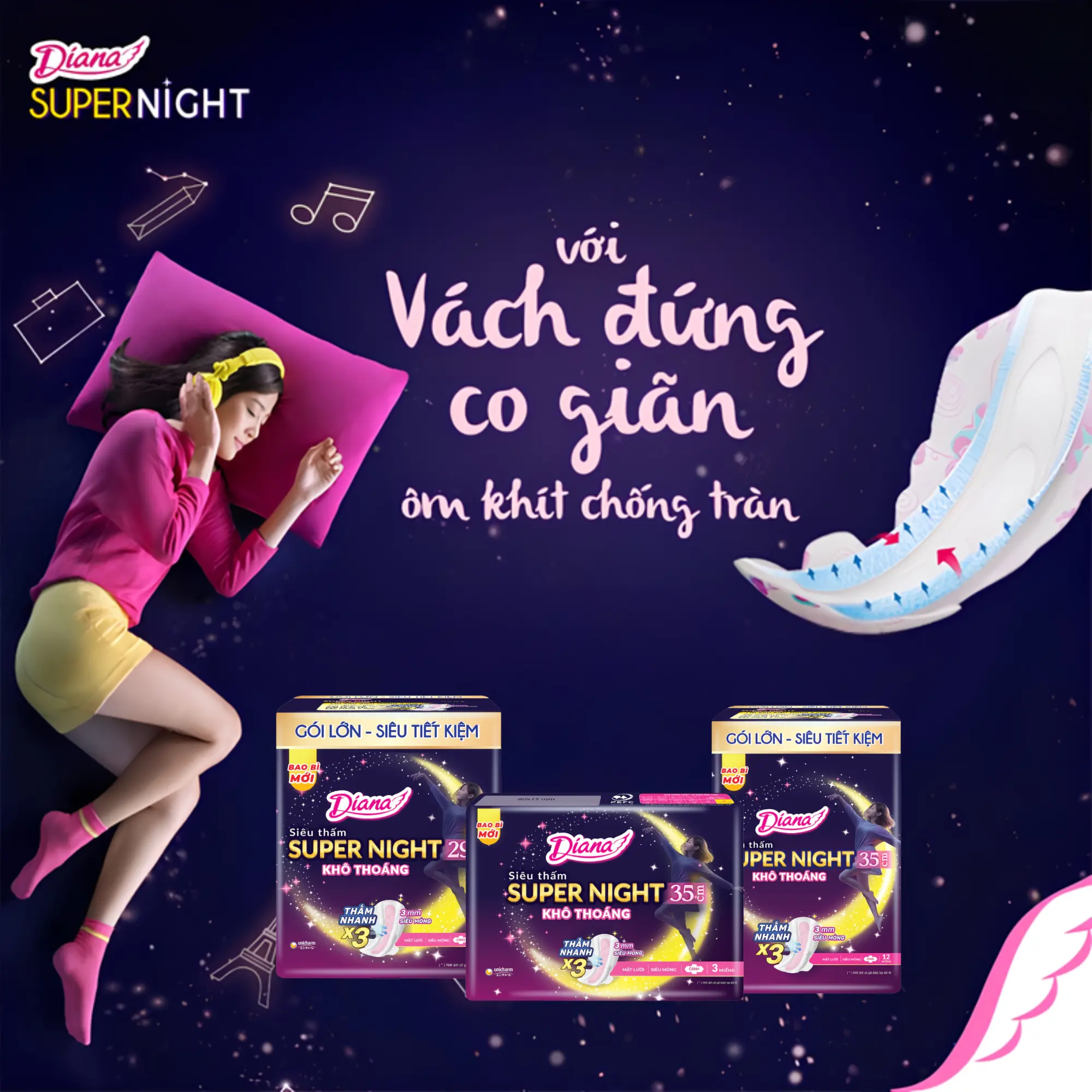 băng vệ sinh ban đêm diana