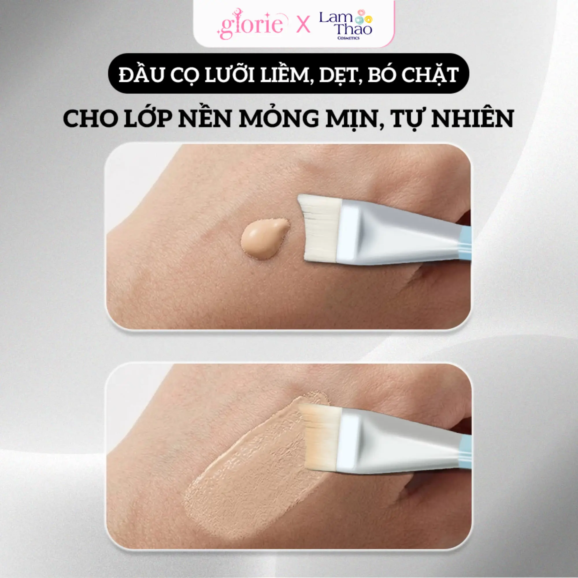 cọ tán nền xanh Glorie