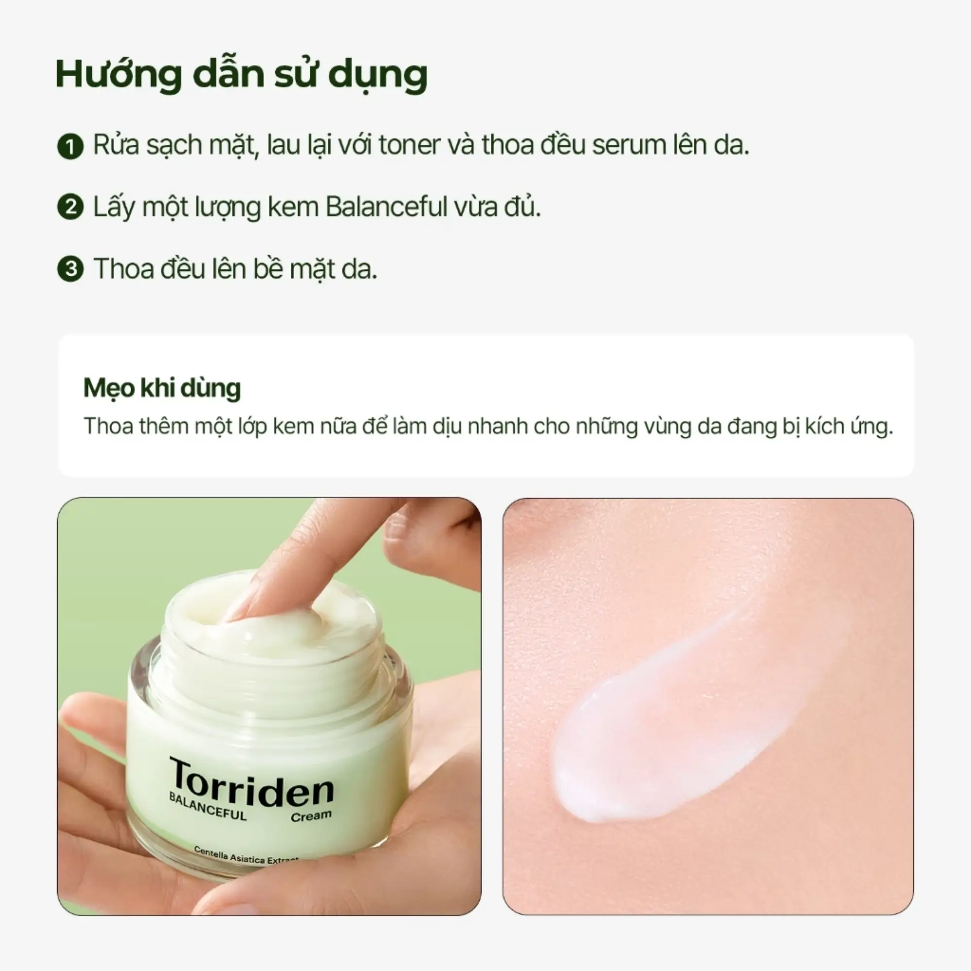 kem dưỡng xanh lá