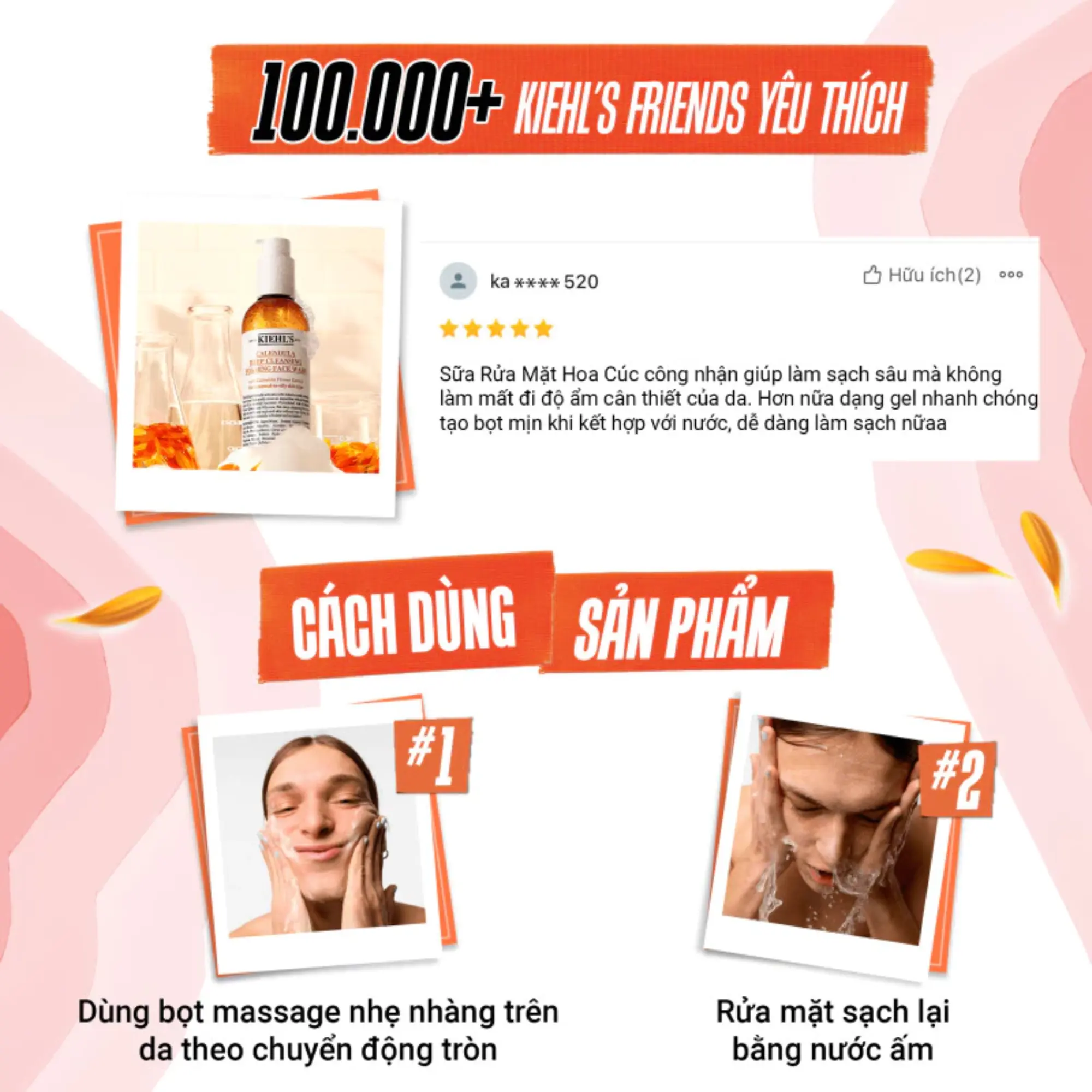 KIEHLS sữa rửa mặt hoa cúc