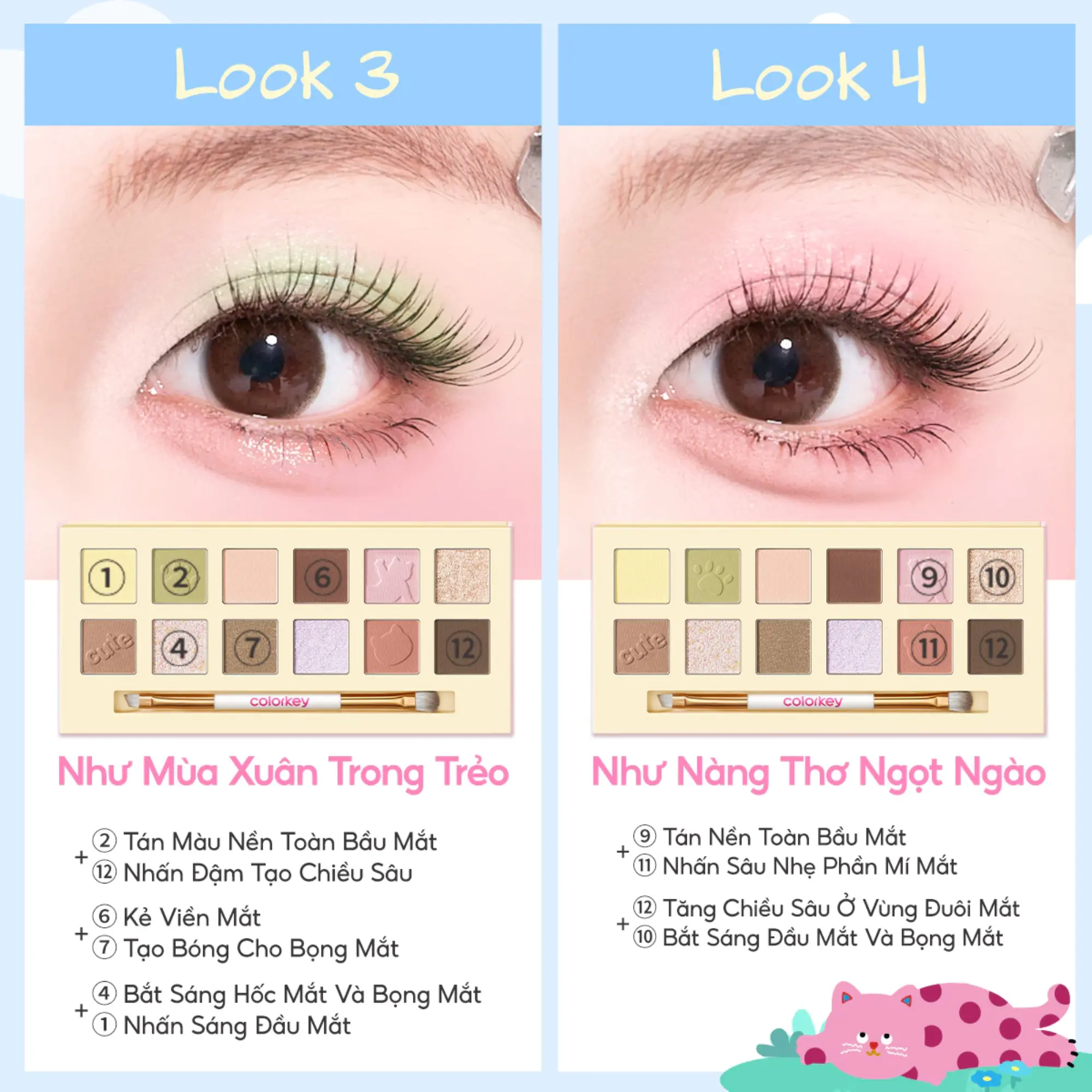 phấn mắt colorkey pokky mao