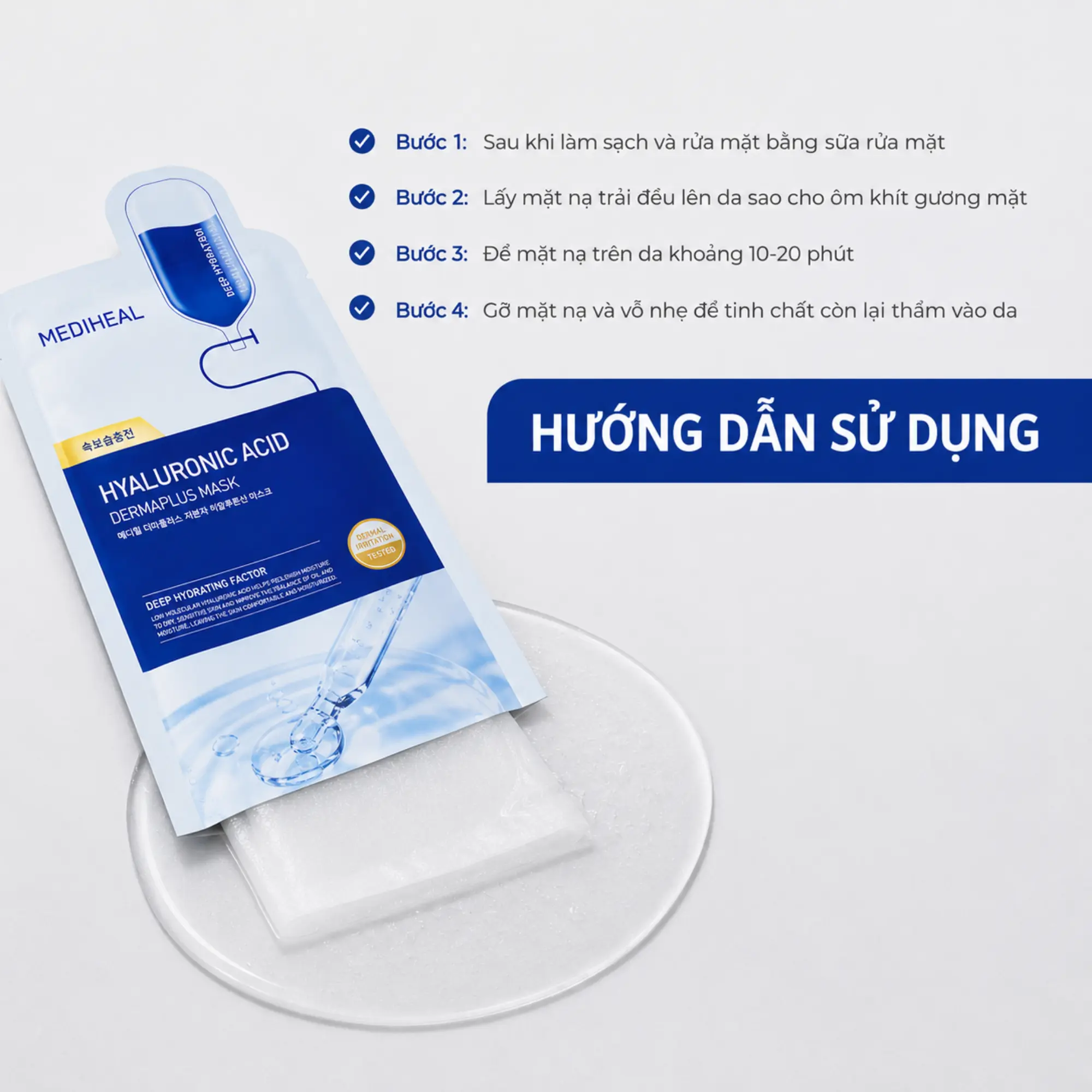 Mặt Nạ Cấp Ẩm Mediheal Dermaplus Low Molecular Hyaluronic Acid Mask