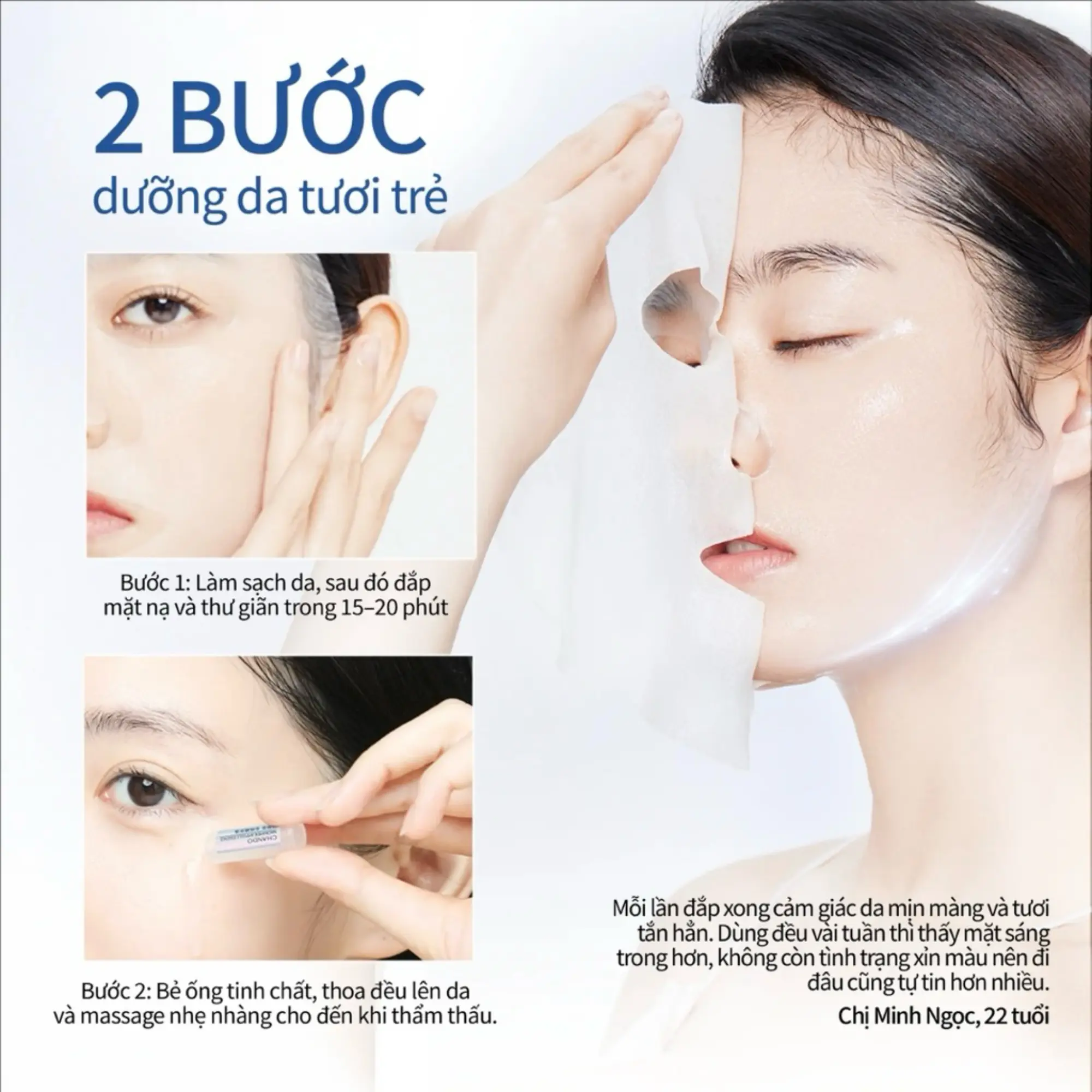 mặt nạ kèm serum Chando