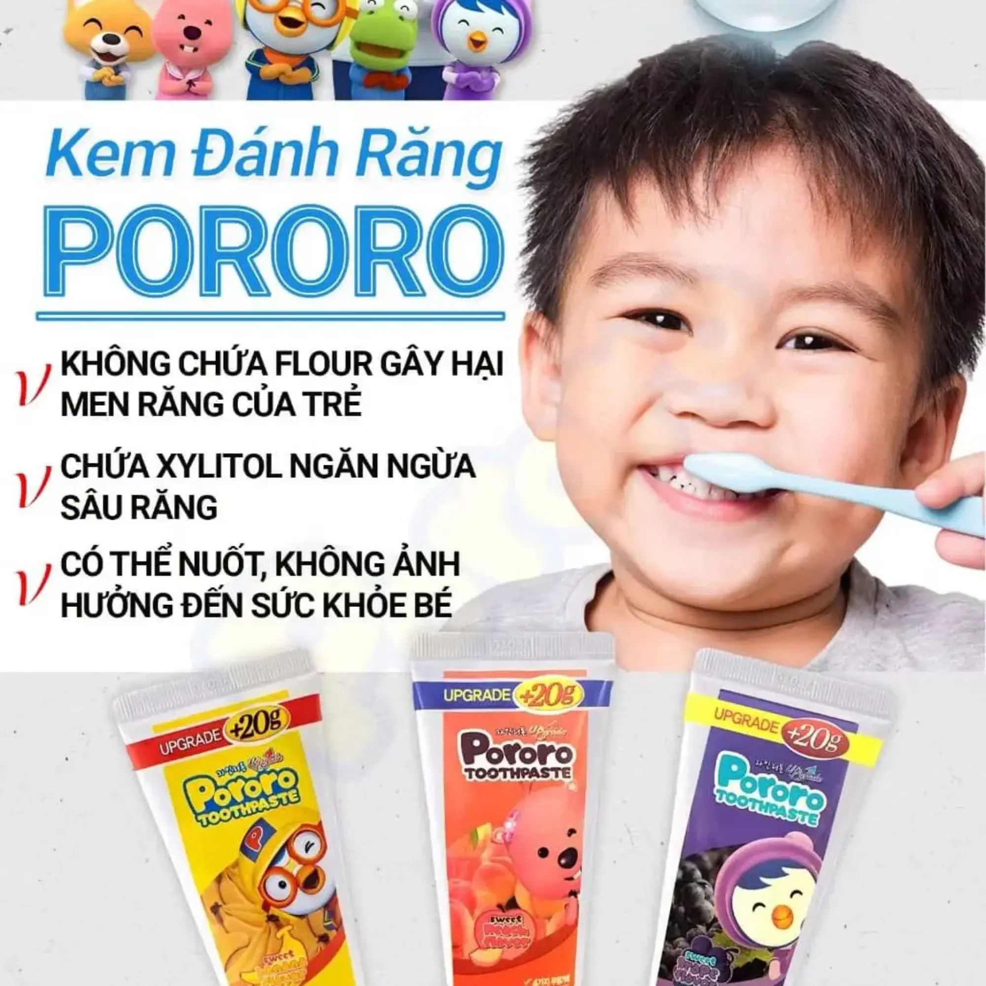 Kem Đánh Răng Cho Bé Pororo
