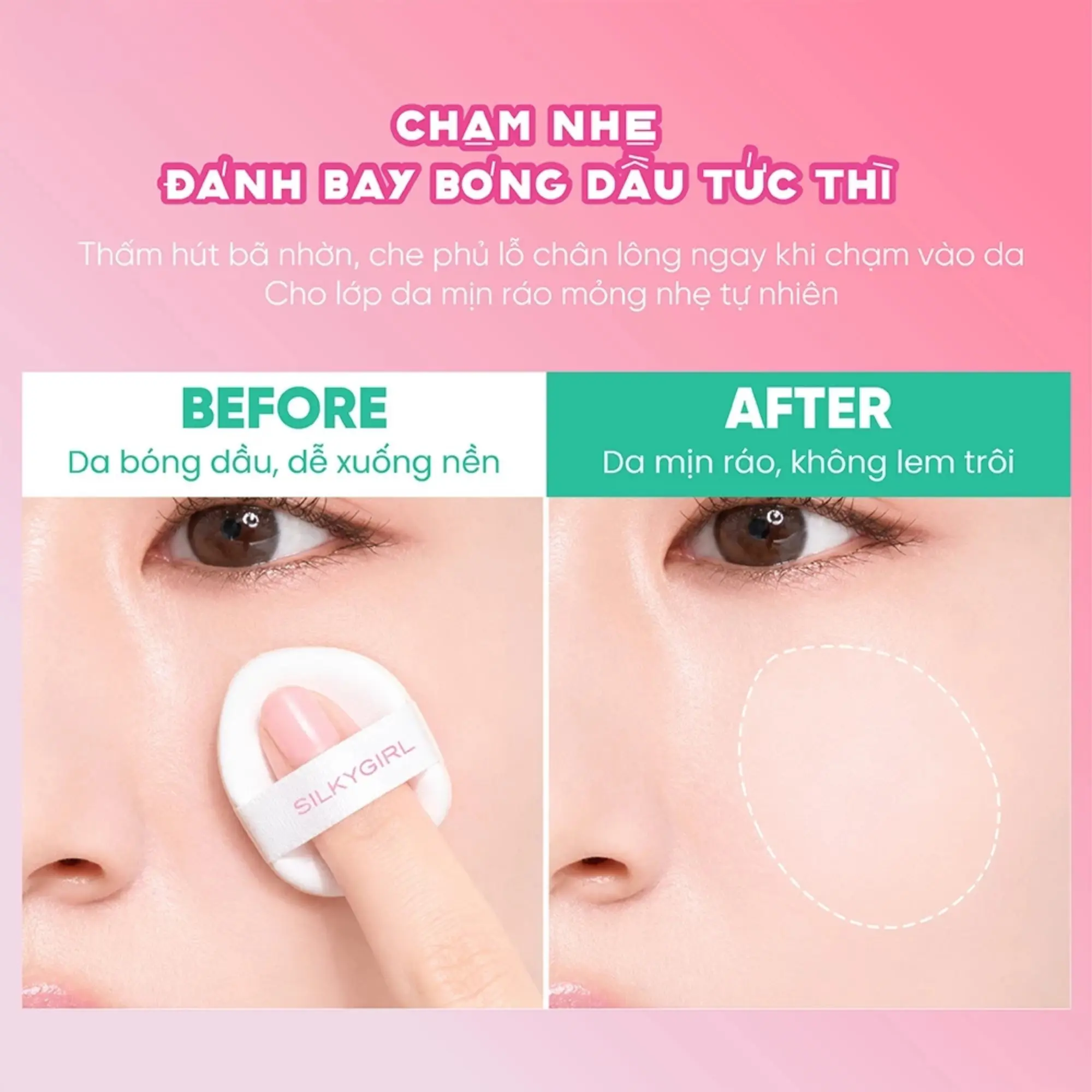 phấn phủ sáp silkygirl