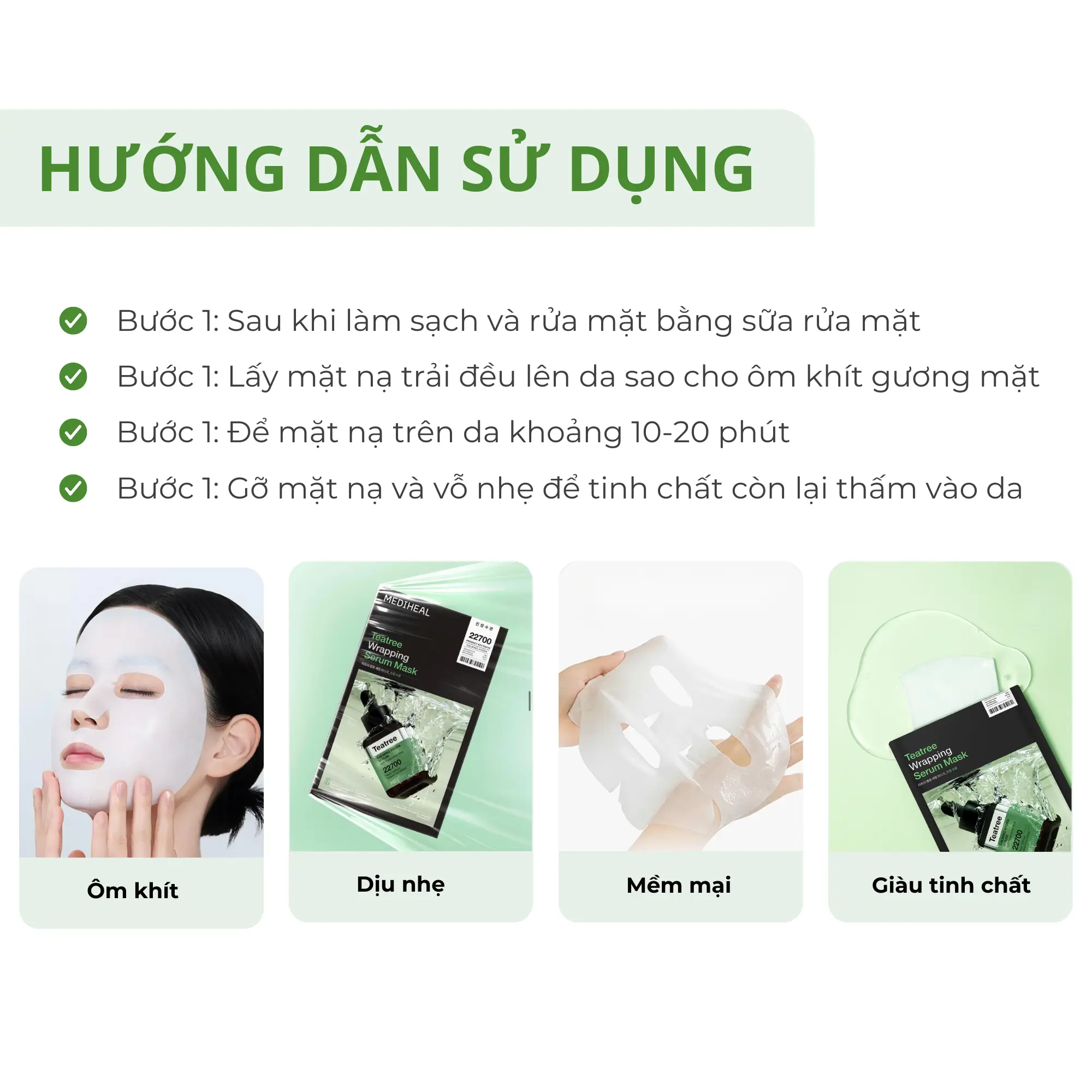 Mặt Nạ Mediheal Teatree Wrapping Serum Mask