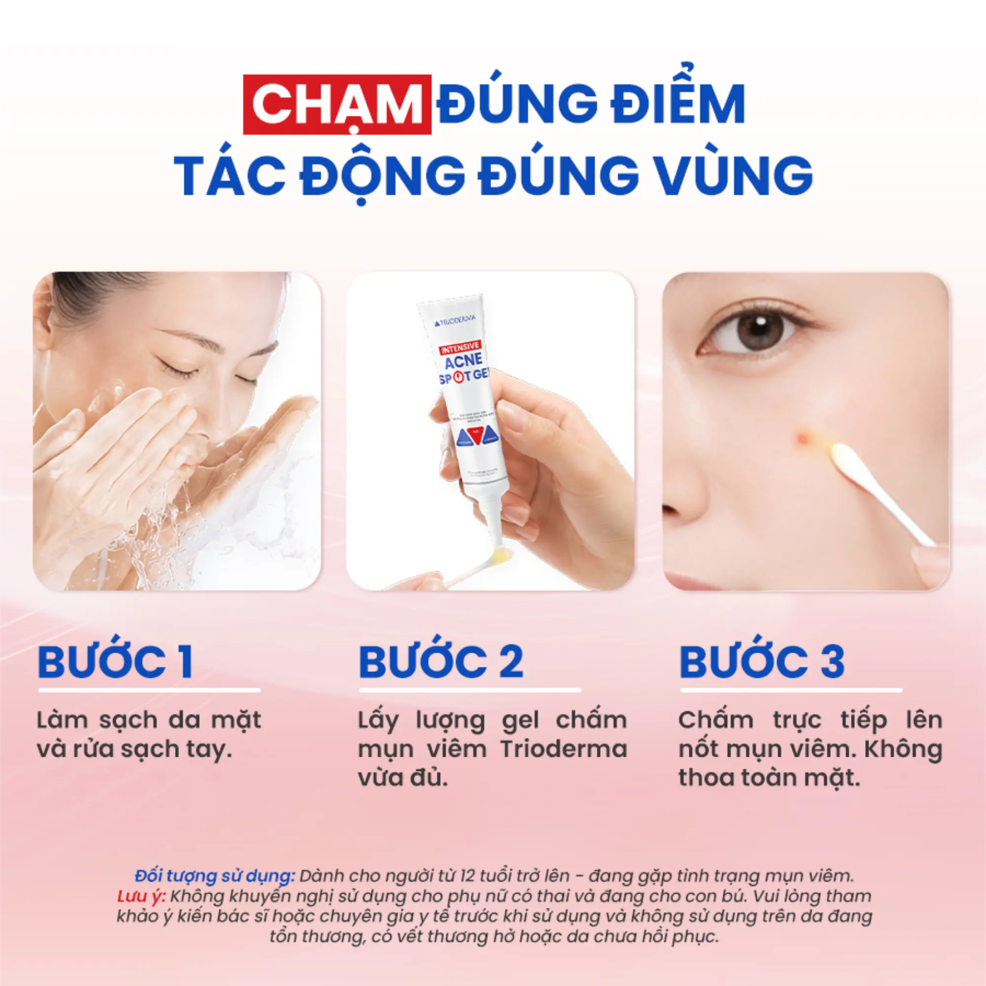 Trioderma chấm mụn viêm