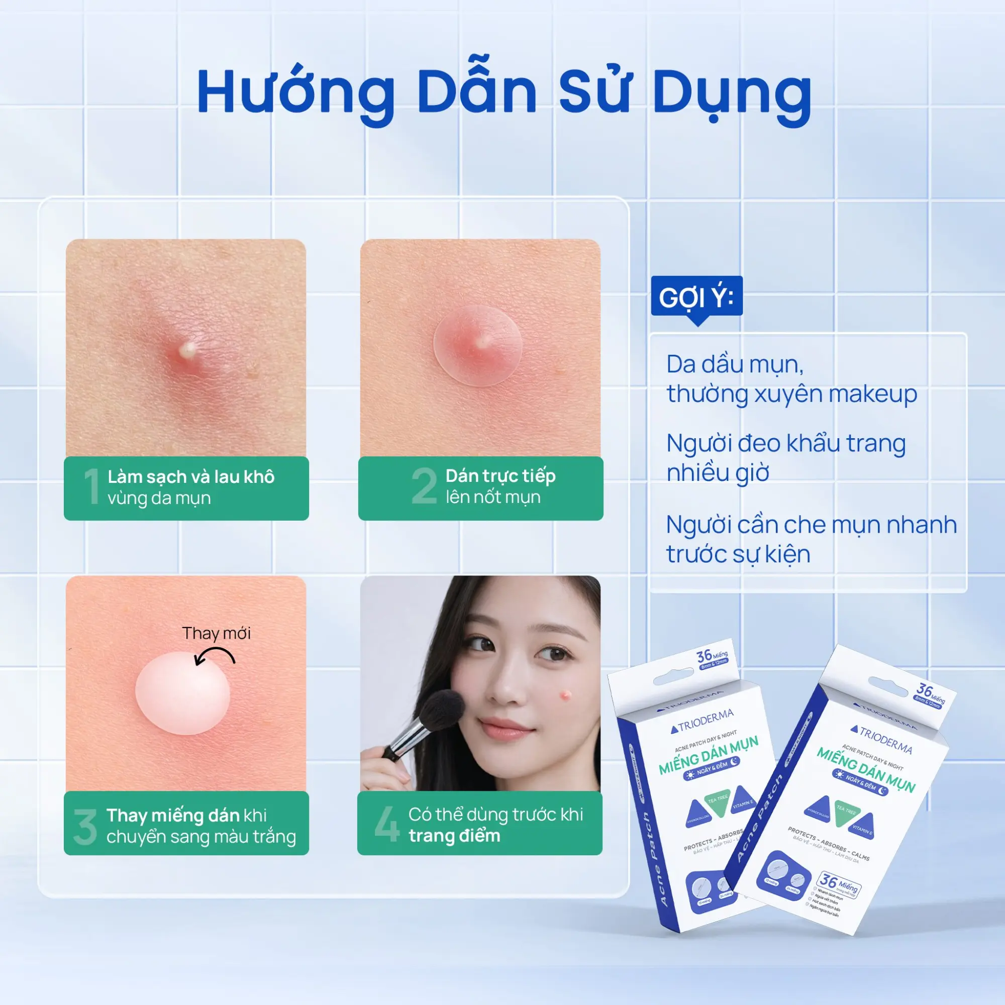 Trioderma miếng dán mụn