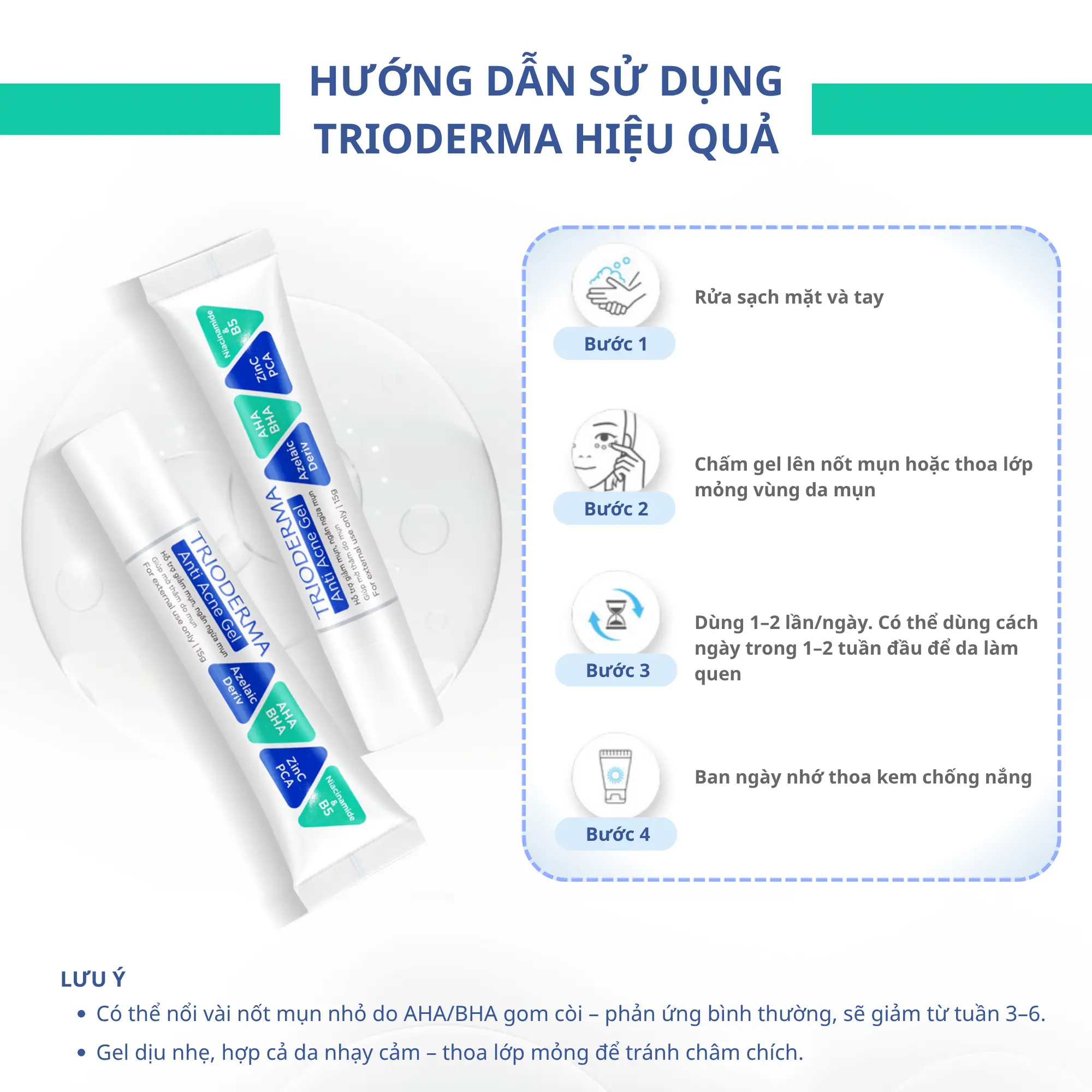 Trioderma chấm mụn thường