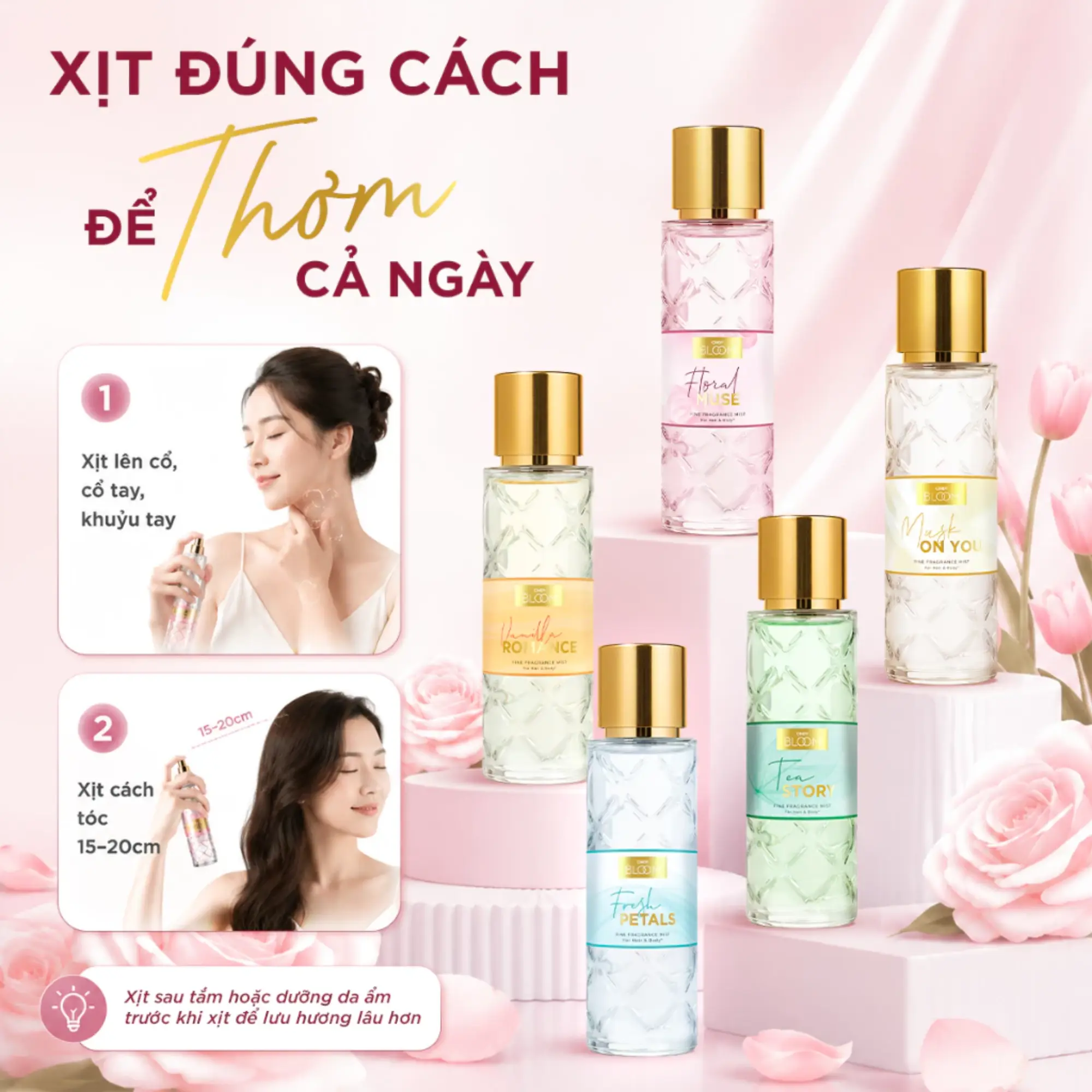 xịt thơm cơ thể và tóc cindy bloom