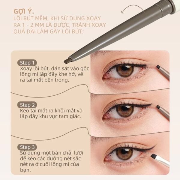 Bút Gel Kẻ Mắt Ukiss Fine Matte Sharping Gel Eyeliner