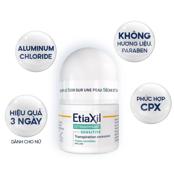 Lăn Khử Mùi Etiaxil Detranspirant Roll-On