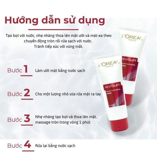 Sữa Rửa Mặt Làm Sạch & Săn Chắc Da L'Oreal Paris Revitalift