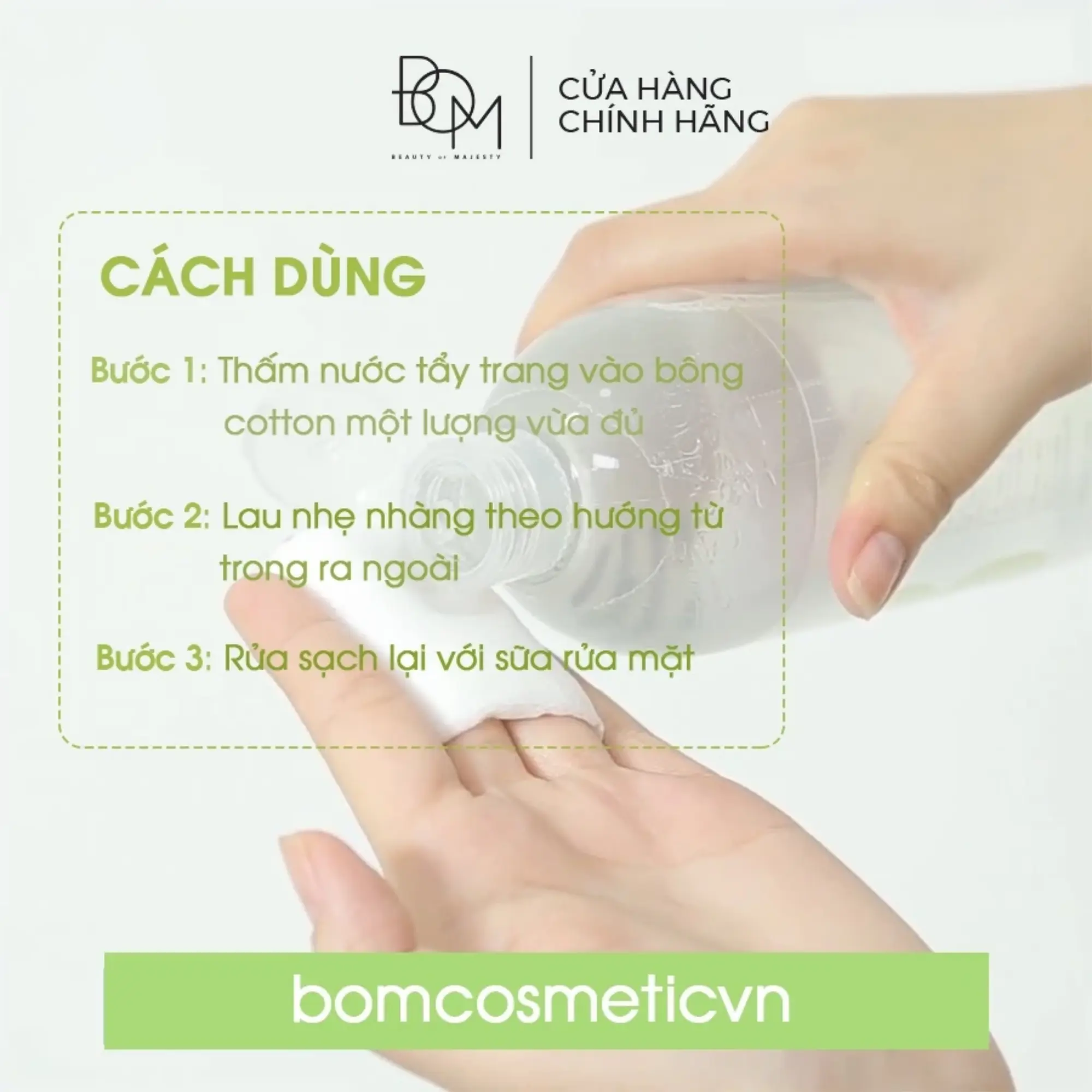 hướng dẫn sử dụng nước tẩy trang