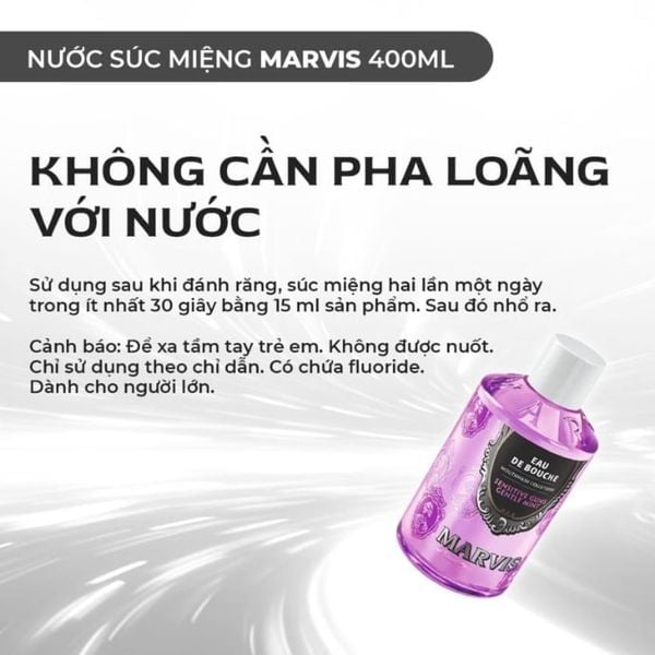 Nước Súc Miệng Marvis Collutorio Sensitive Gums