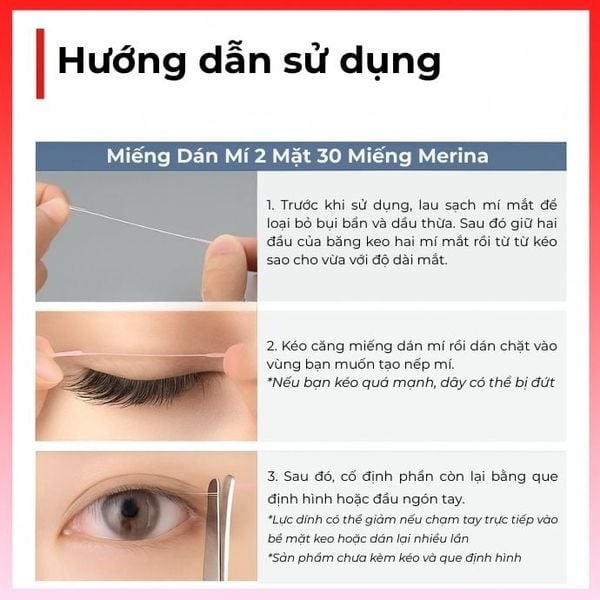 Miếng Dán Mí 2 Mặt 30 Miếng Merina