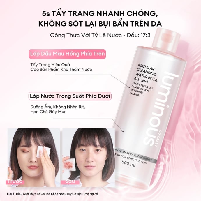 tẩy trang colorkey