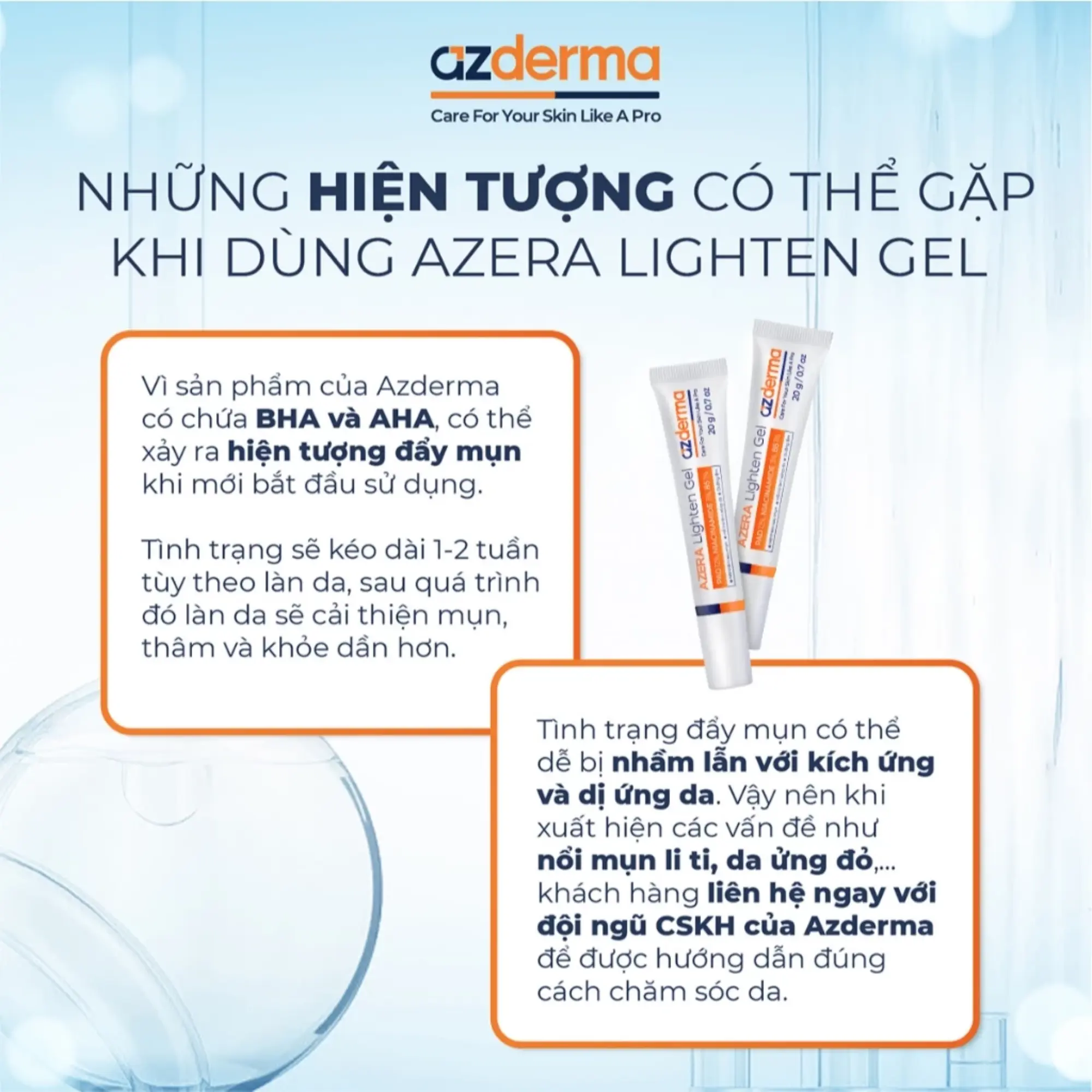 gel dưỡng mờ thâm mụn azderma