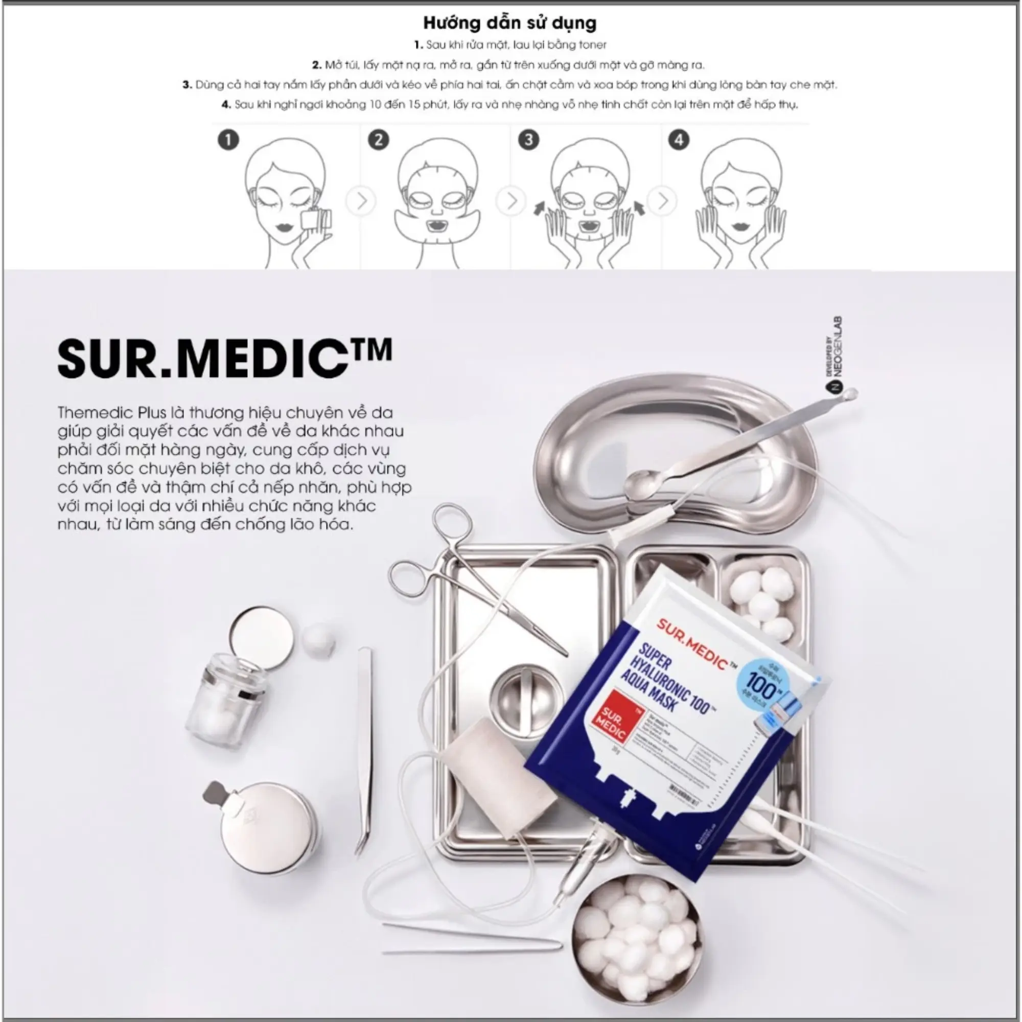 mặt nạ cấp nước Sur.medic