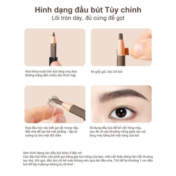 Chì Xé Kẻ Mày Ukiss One Pull No Shave Eyebrow Pencil