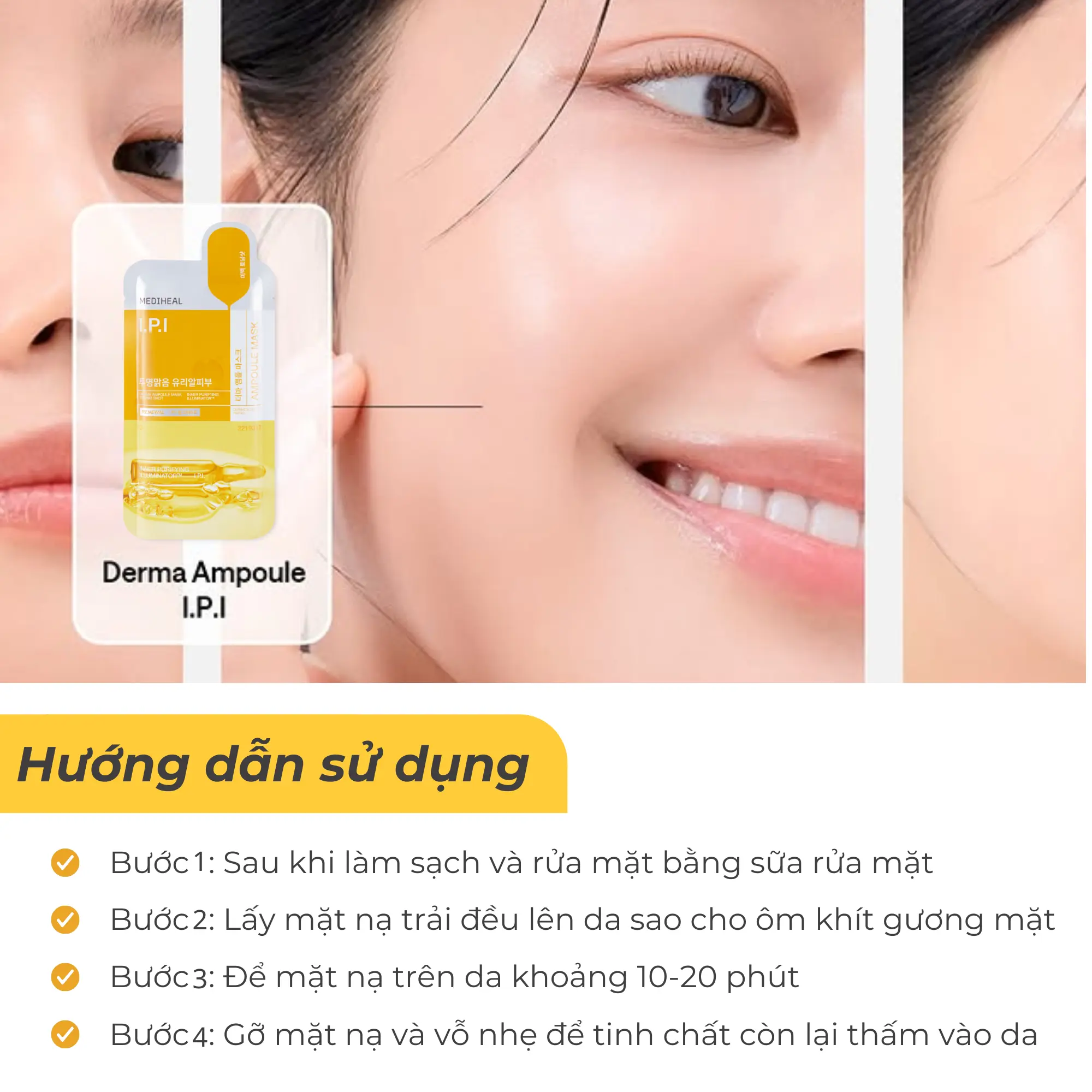 Mặt Nạ Dưỡng Sáng Mediheal Derma Ampoule I.P.I