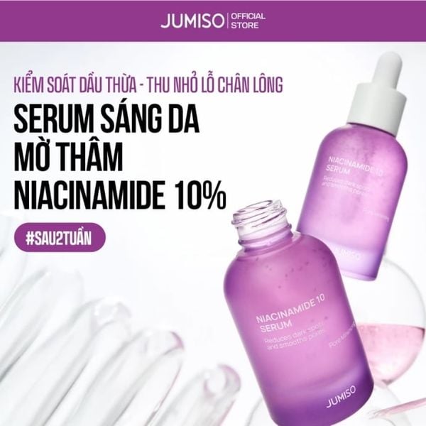 Tinh Chất Hỗ Trợ Kiềm Dầu, Thu Nhỏ Lỗ Chân Lông, Dưỡng Sáng Jumiso Niacinamide 10% Serum