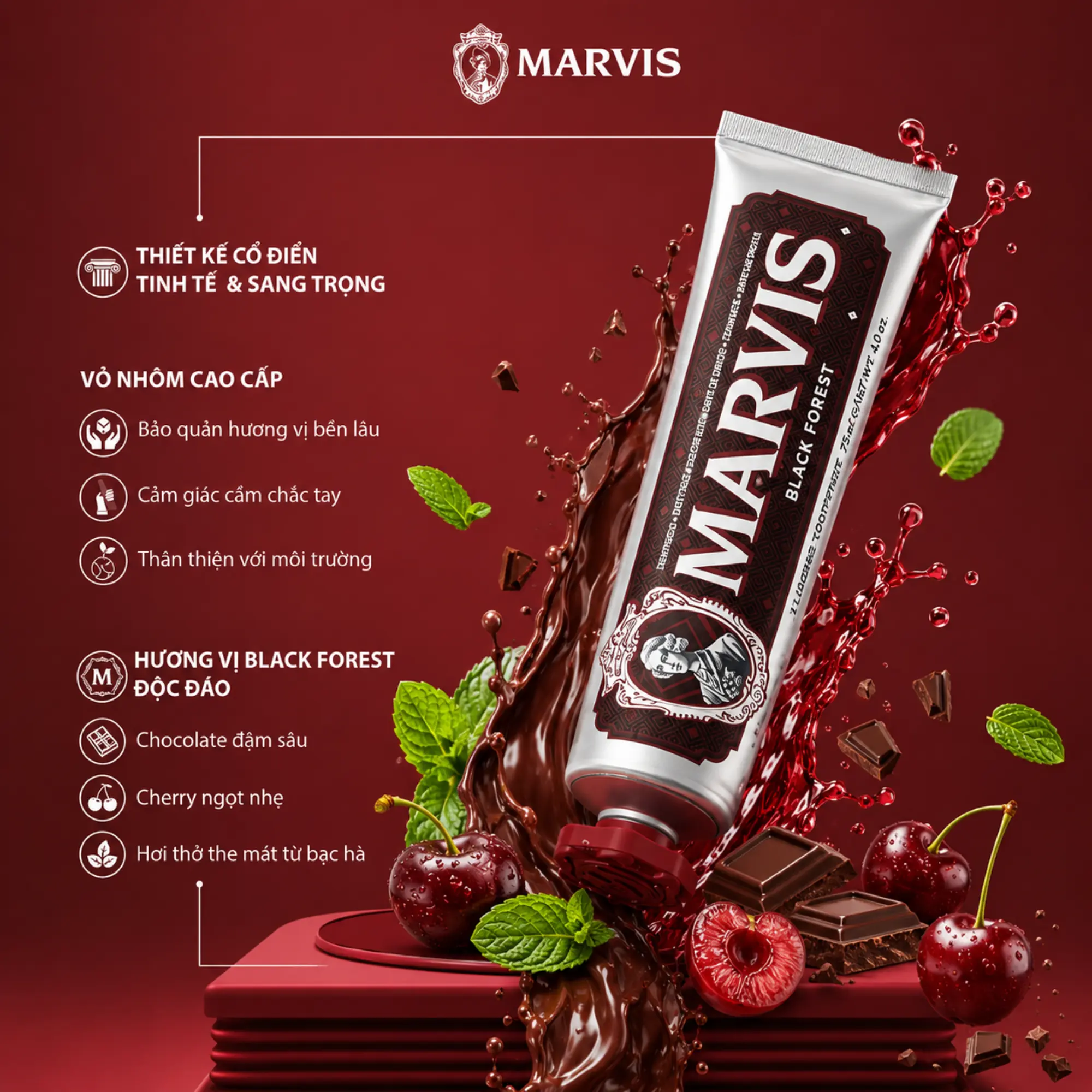 Kem Đánh Răng Marvis Black Forest