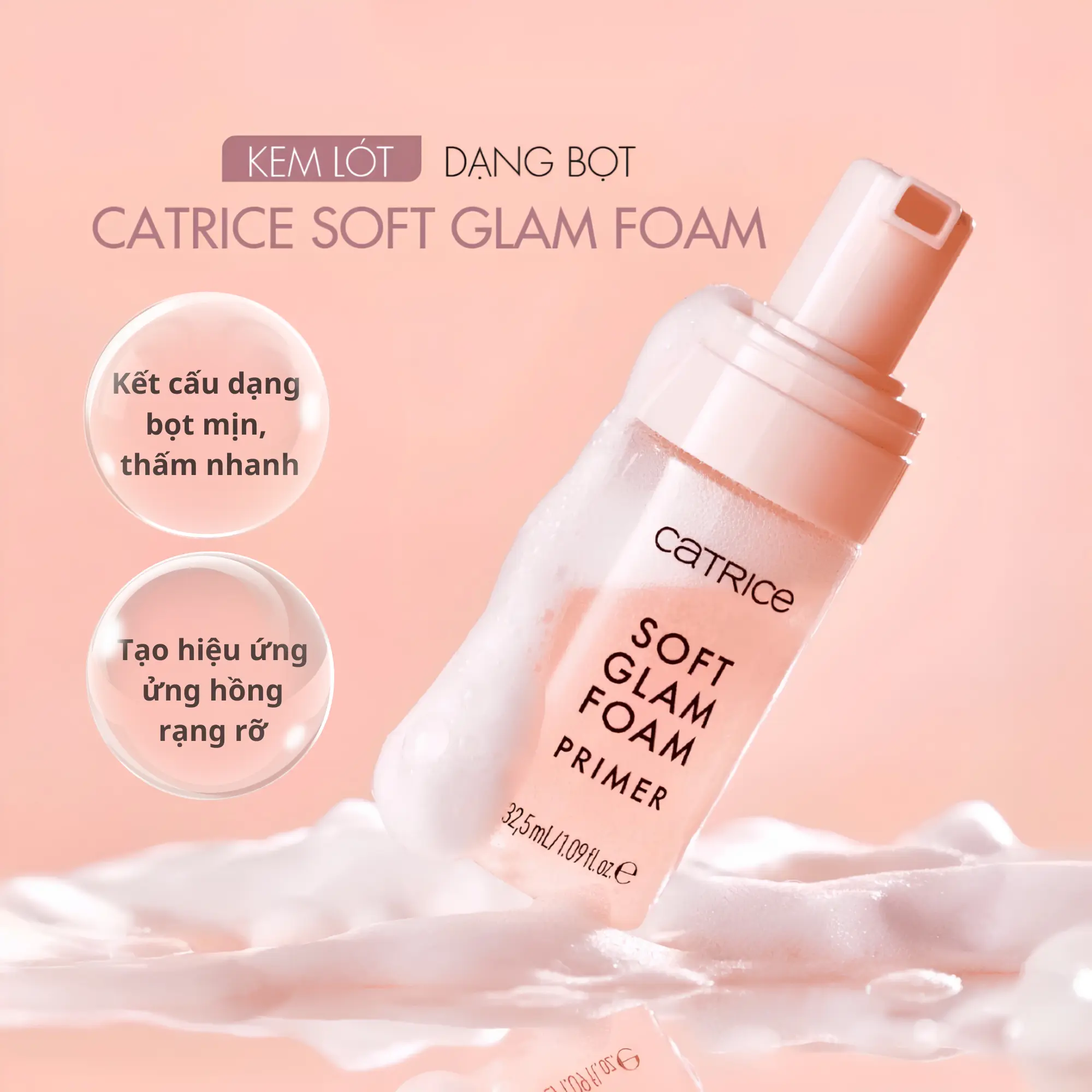 Kem Lót Dạng Bọt Catrice Soft Glam Foam Primer