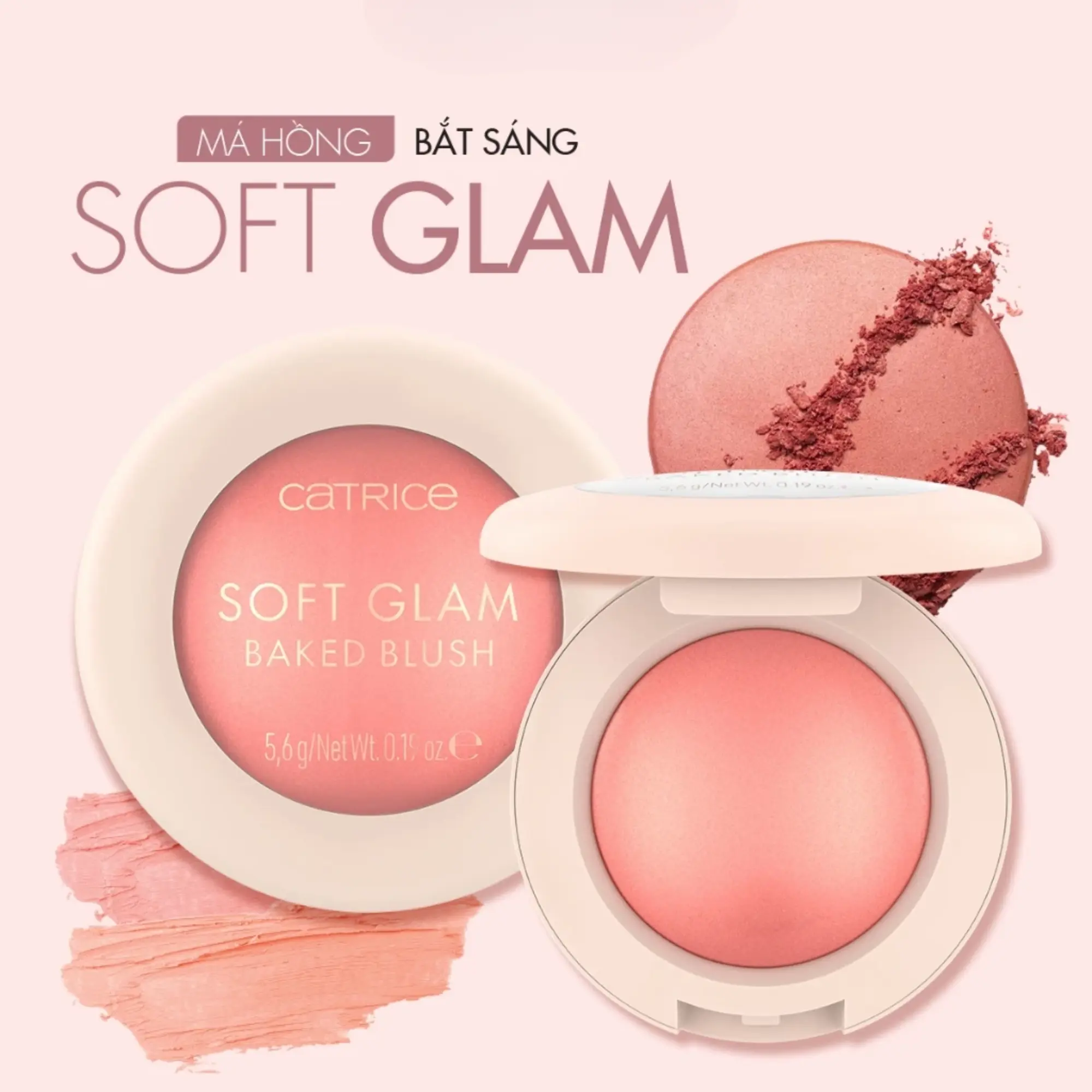 Má Hồng Catrice Soft Glam Baked Blush